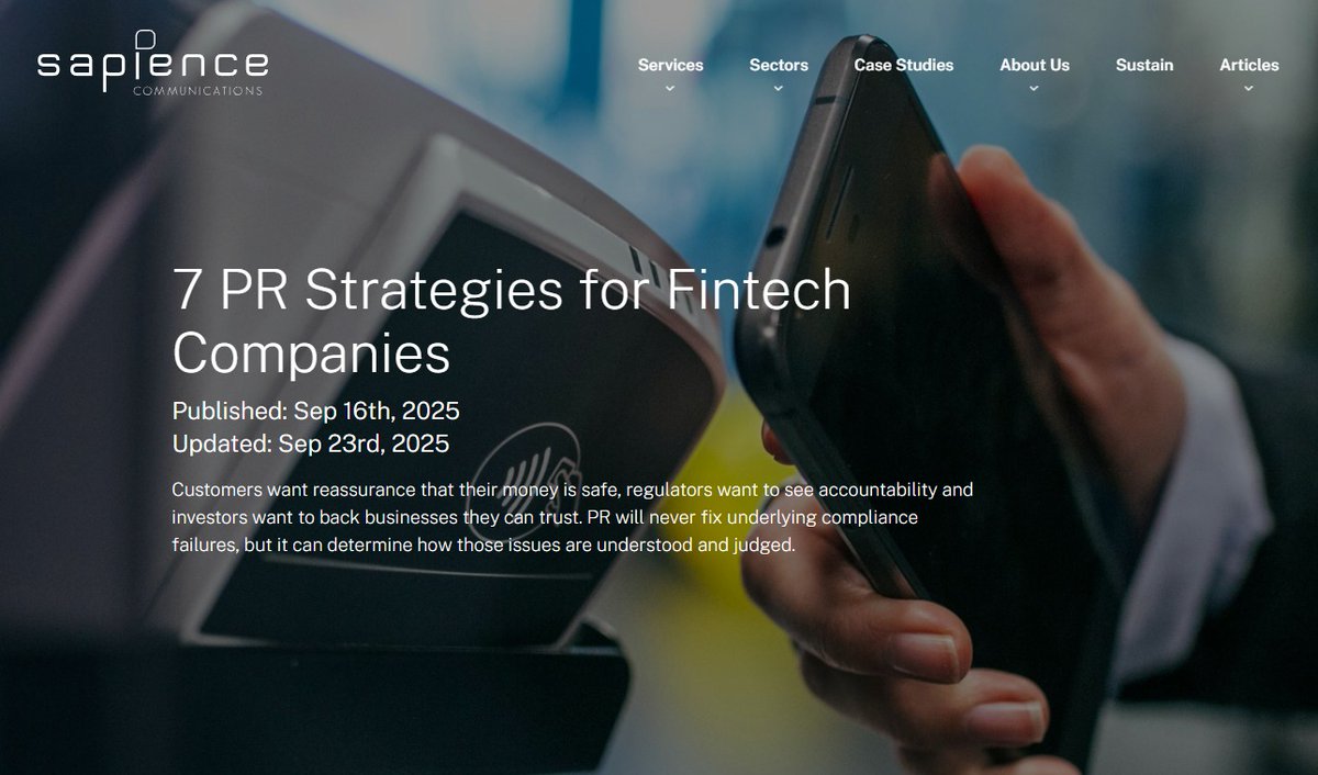 Fintech firms often face a communications challenge: complex technology can be difficult to explain, regulation requires careful handling, and audiences outside the sector, can find it difficult to understand what is being offered. Without a clear approach, this can slow trust