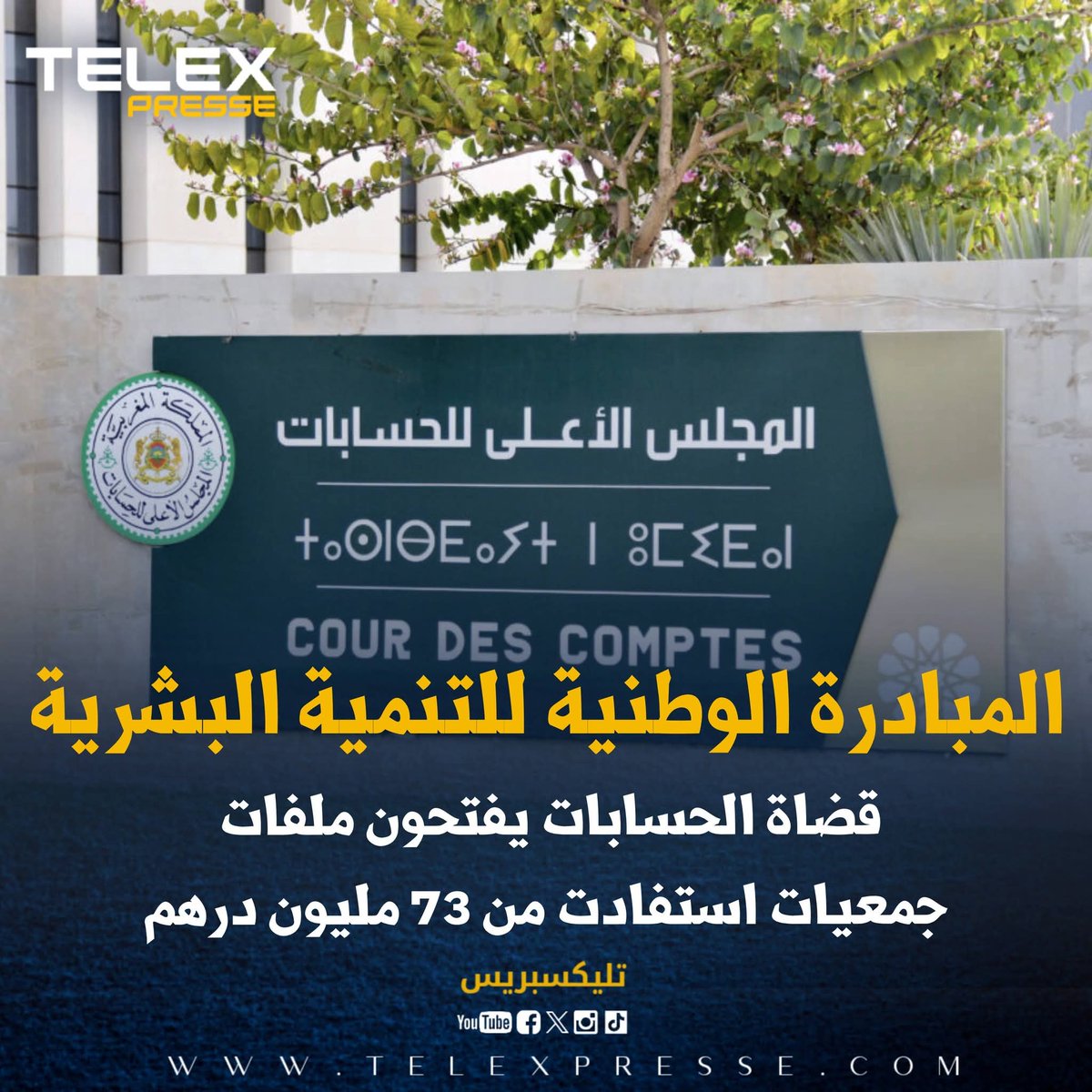 المبادرة الوطنية للتنمية البشرية..قضاة الحسابات يفتحون ملفات جمعيات استفادت من 73 مليون درهم
telexpresse.com/425780.html