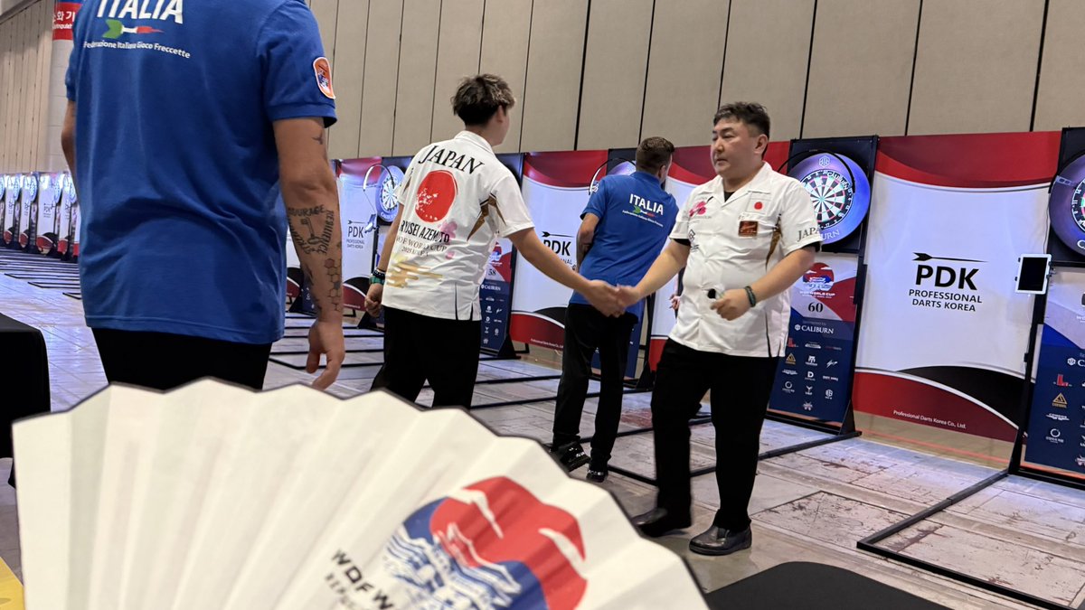 ダーツワールドカップ、日本代表ダブルス決勝進出まであとひとつ！
WDF WORLD CUP｜🇯🇵vs🇮🇹
準決勝｜First to 5 Legs

🔻ライブスコア
tv.dartconnect.com/live/8546/M/wd…