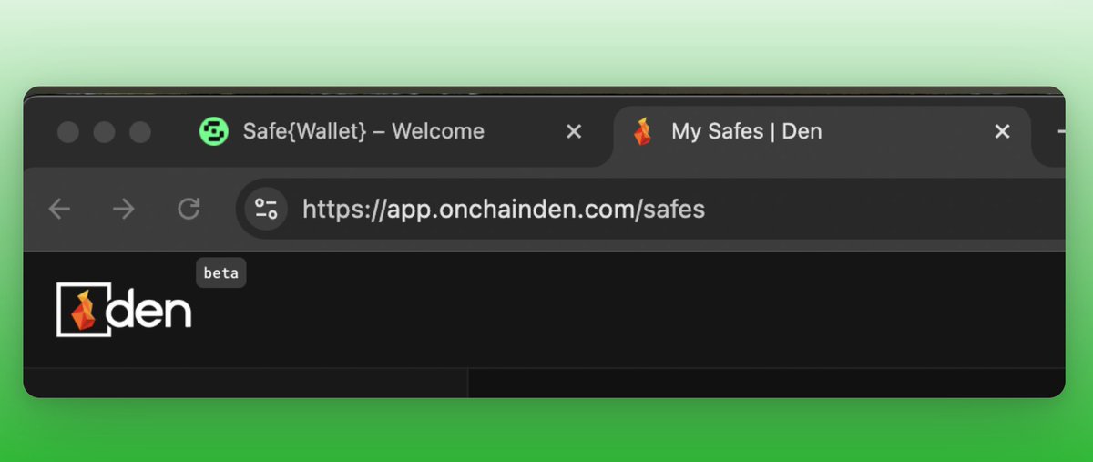 An easy way to improve security is by using two different frontends for your <a href="/safe/">Safe.eth</a> txs.

I enter on Safe.
I execute on <a href="/OnChainDen/">Den ❤️‍🔥</a> 

Easy.