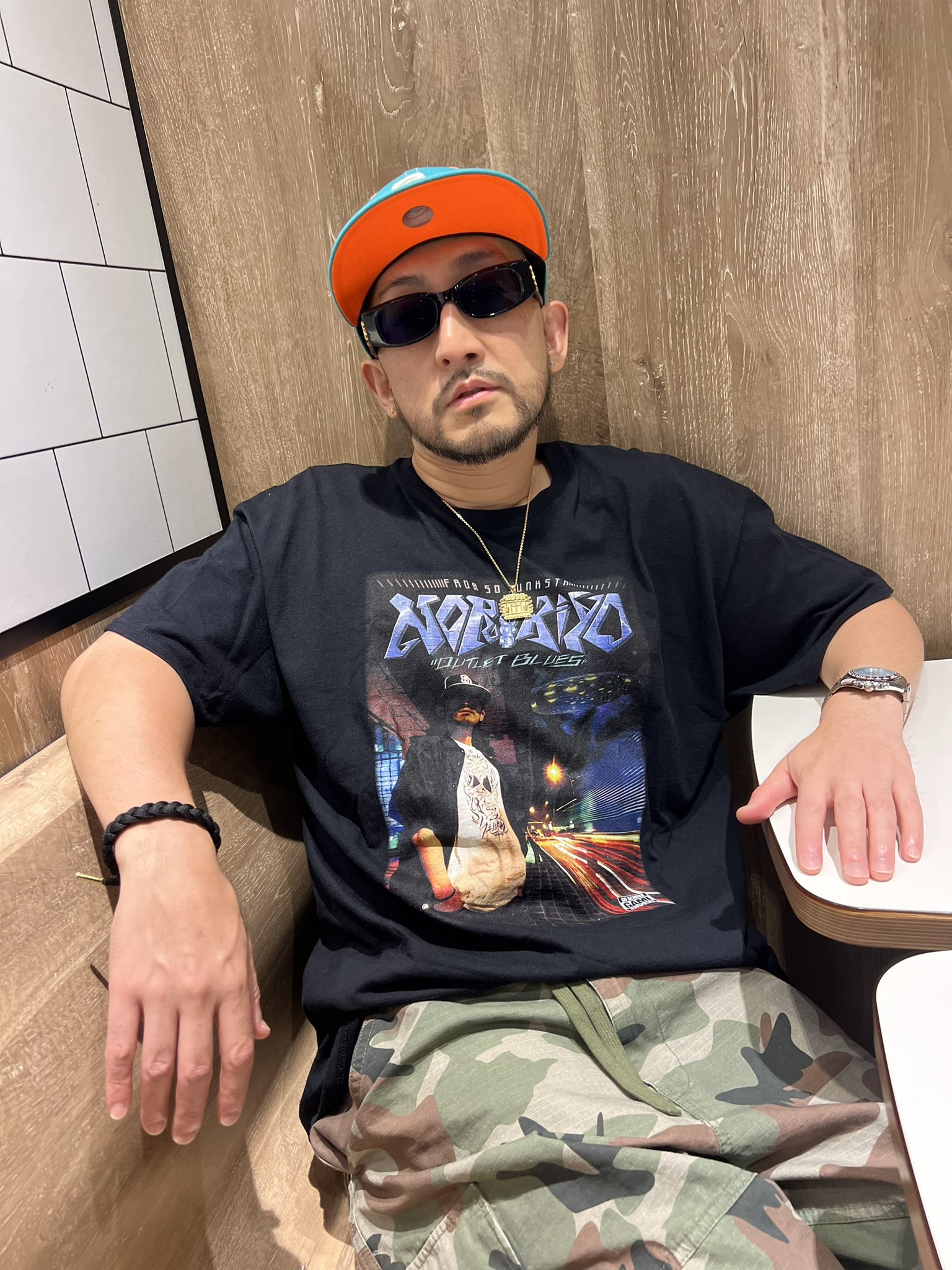 トップス XL NORIKIYO OUTLET BLUES T-shirt BLACK 187164105_o1.jpg?