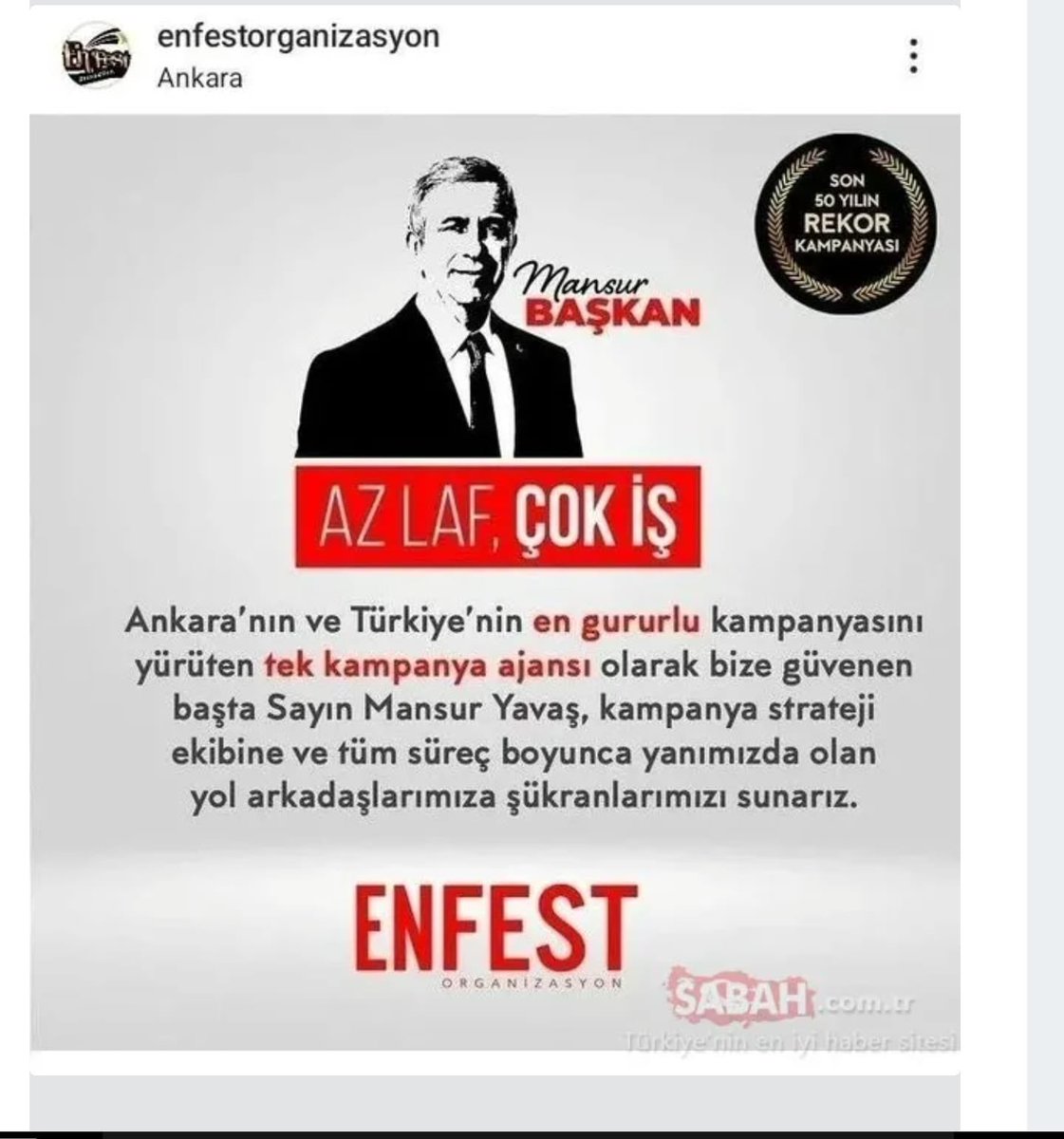 Melih Gökçek görevi bırakalı 8 yıl olmuş, 6.5 yıldır Mansur Yavaş belediye başkanı, her köşeye sıkıştığında Atatürk, Cumhuriyet ve Melih Gökçek diyor. 

Oysa olay çok basit,

▪️İşi veren, Ankara Büyükşehir Belediyesi Kültür Dairesi Başkanlığı, başındaki kişi Mansur Yavaşın