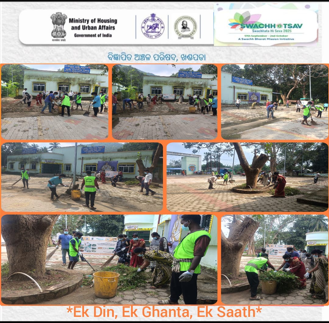 nackpg89's tweet photo. Swachhta Hi Seva -2025 campaign under the theme Swachhotsav  of  "EK Din, EK Ghanta, EK Saath"  in respect of NAC khandapada. https://t.co/qGrZeVloDm