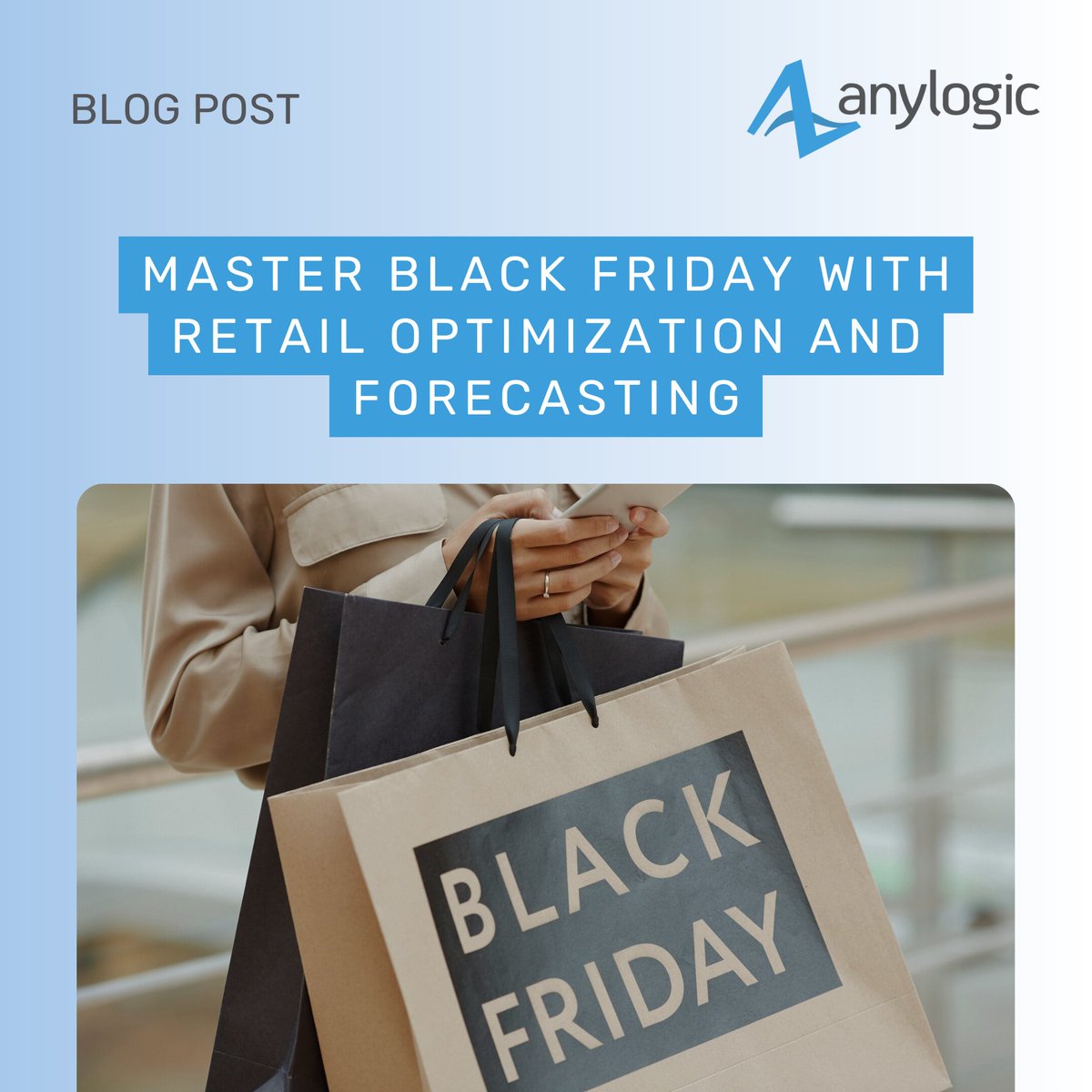 AnyLogicCo's tweet image. Black Friday is just 2 months away. For retailers, the clock is ticking. Record sales bring real risks: empty shelves, strained supply chains, and site glitches. Discover how simulation helps solve these challenges in our new blog post👉 anylogic.com/blog/master-bl…