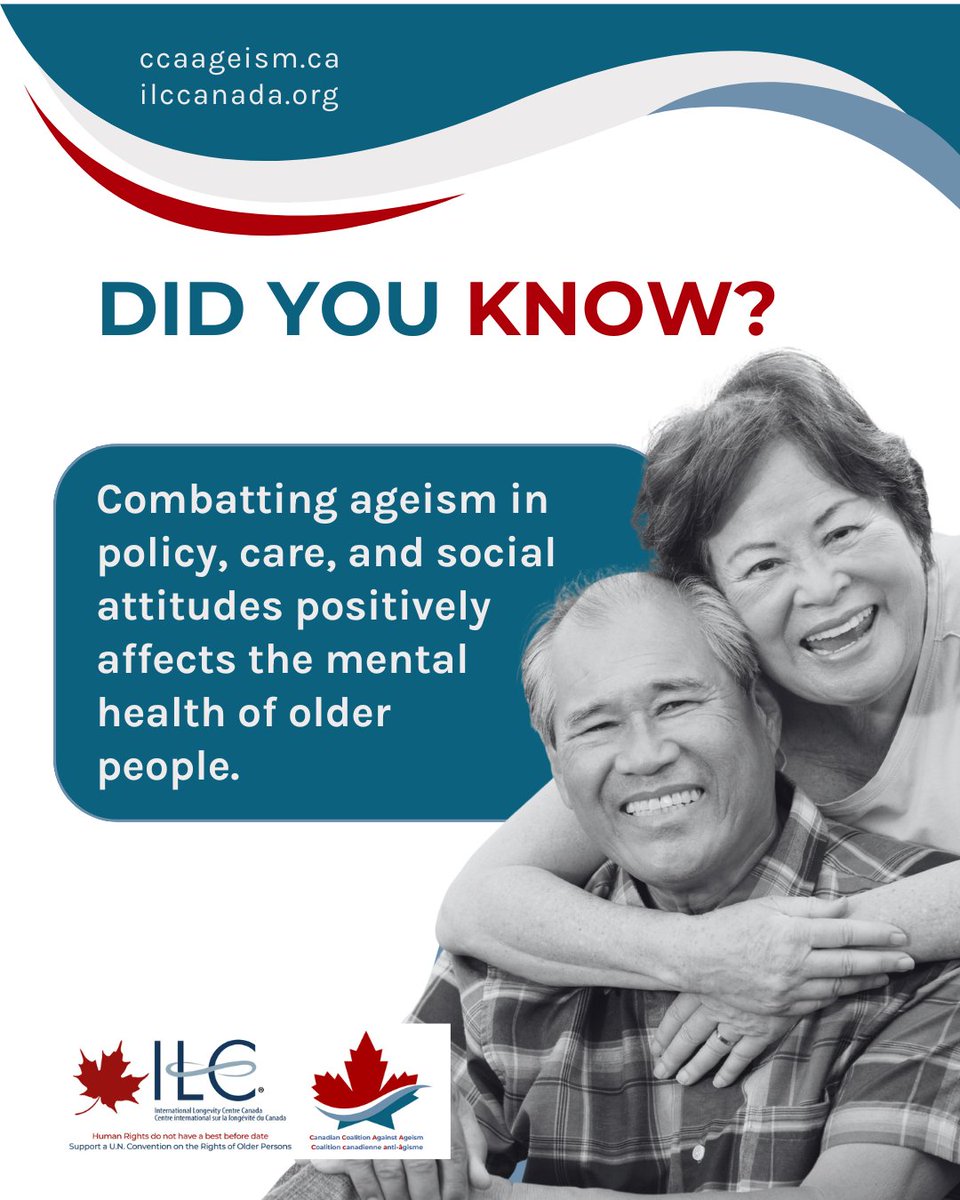Ageism in policy, care, and social attitudes directly affects the mental health of older people.

Tackling ageism isn’t just about fairness—it’s about ensuring everyone has the opportunity to thrive at every age.

#EndAgeism #HealthEquity #MentalHealthForAllAges