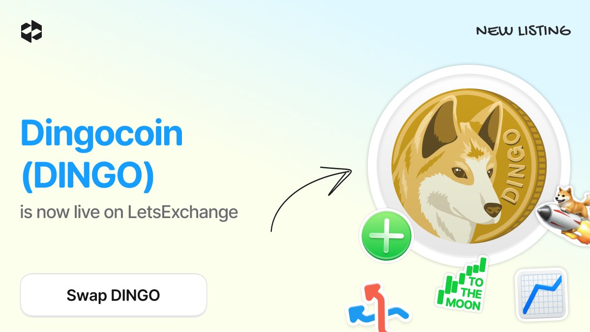 🐶 New listing alert! @Dingocoincrypto ( $DINGO ) is now on LetsExchange 🚀

Born from the meme spirit (think Doge, but Aussie 🦘), $DINGO is all about fast, low-fee payments &amp; a strong community vibe. It’s fun, accessible, and backed by an enthusiastic global fanbase.

From