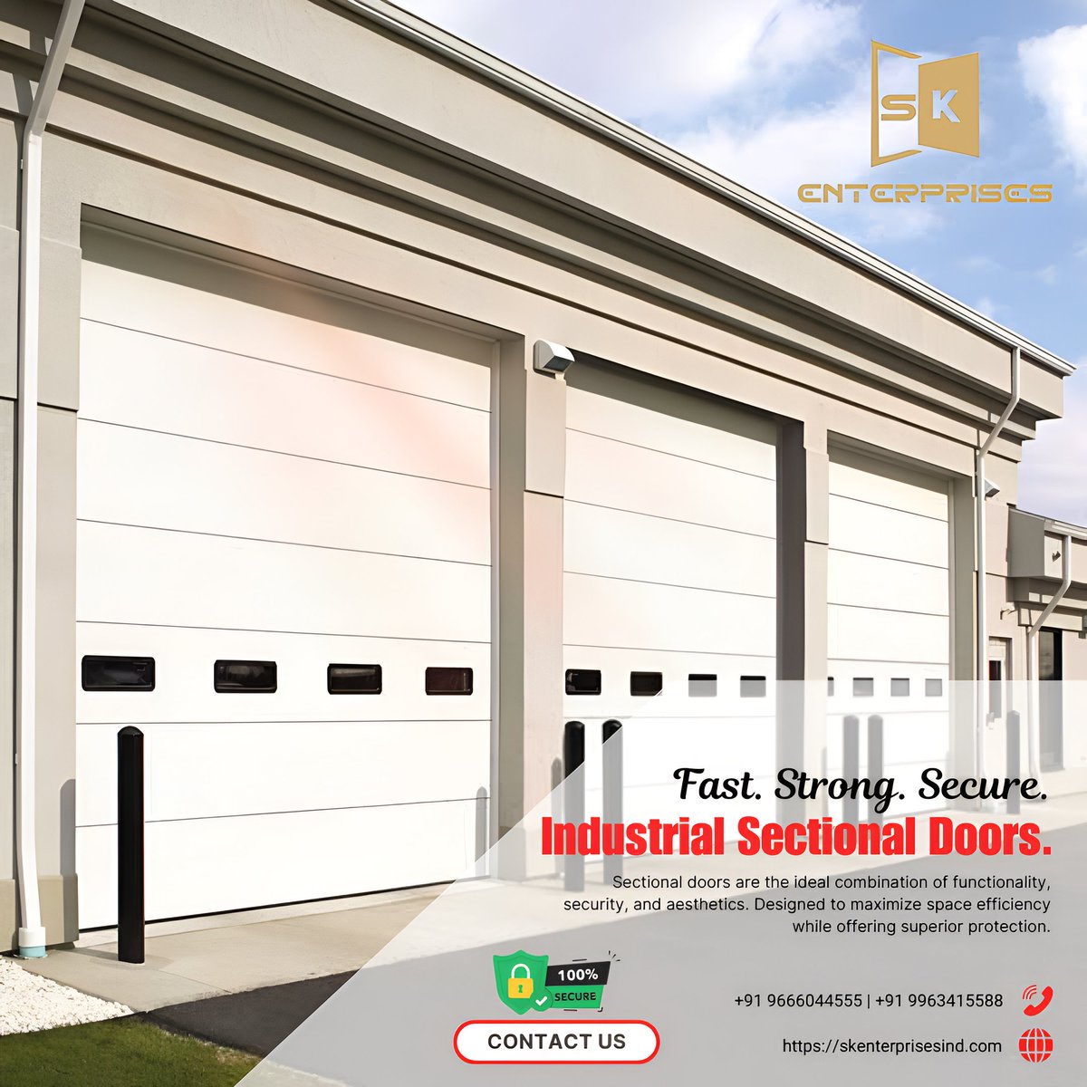 SkEnterpri19551's tweet image. 🏭 Fast. Strong. Secure.
Industrial Sectional Doors that combine functionality, security &amp;amp; aesthetics.
👉 skenterprisesind.com
#IndustrialDoors #SectionalDoors #SecureSolutions #SafetyFirst #IndustrialSecurity #BusinessProtection #SmartInfrastructure #StrongAndSecure