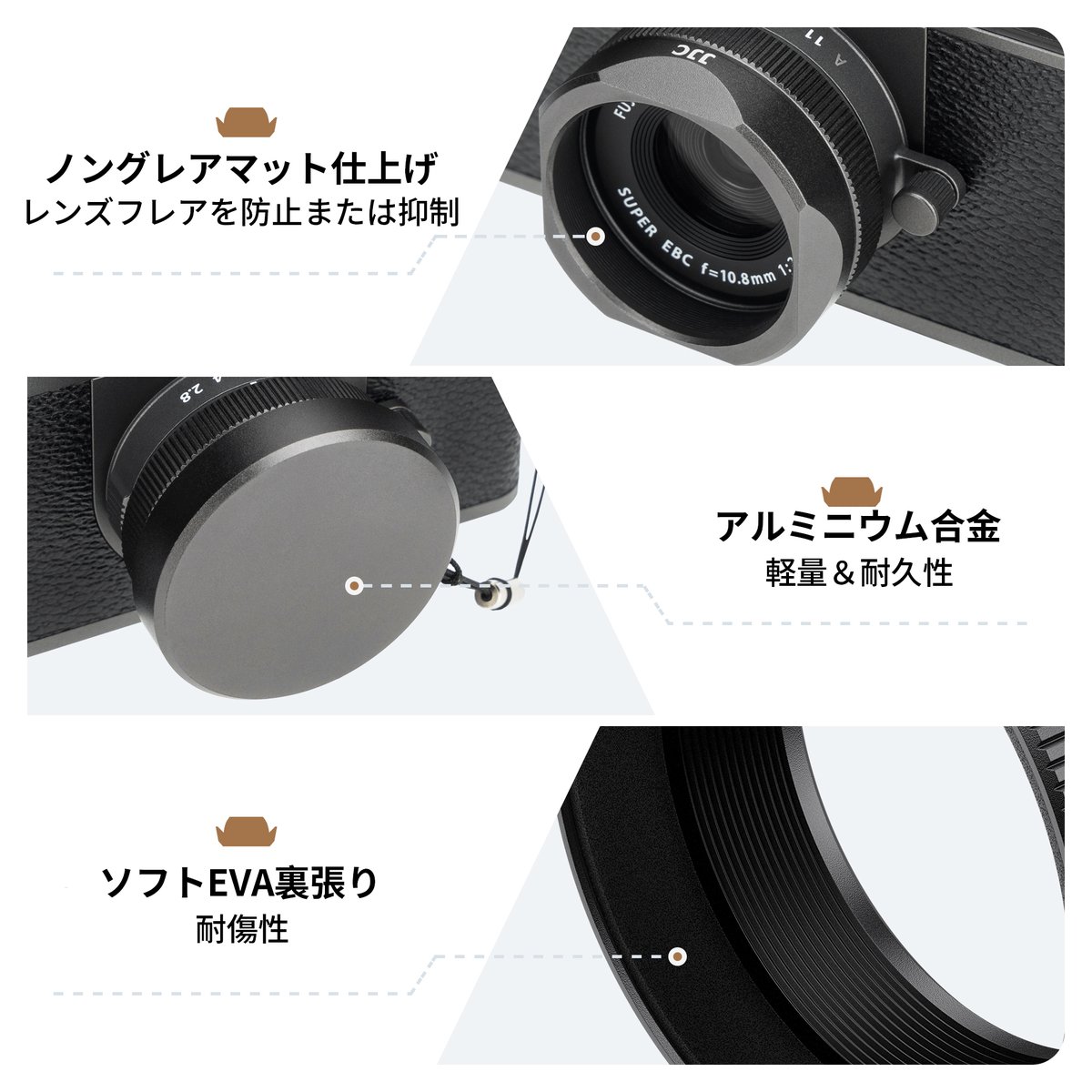 JapanJJC_Pr's tweet image. 📢#JJC レンズフードセットが #PrimeDay でお得に。
📷Fujifilm X-Halfに、スタイルと実用性を。
☀️逆光対策と物理保護を兼ね備えた、3色対応で、必須アクセサリーです。

#富士フィルム #xhalf #レンズフード #レンズキャップ #カメラ
▼詳細はこちら 
amazon.co.jp/dp/B0FL7LD537