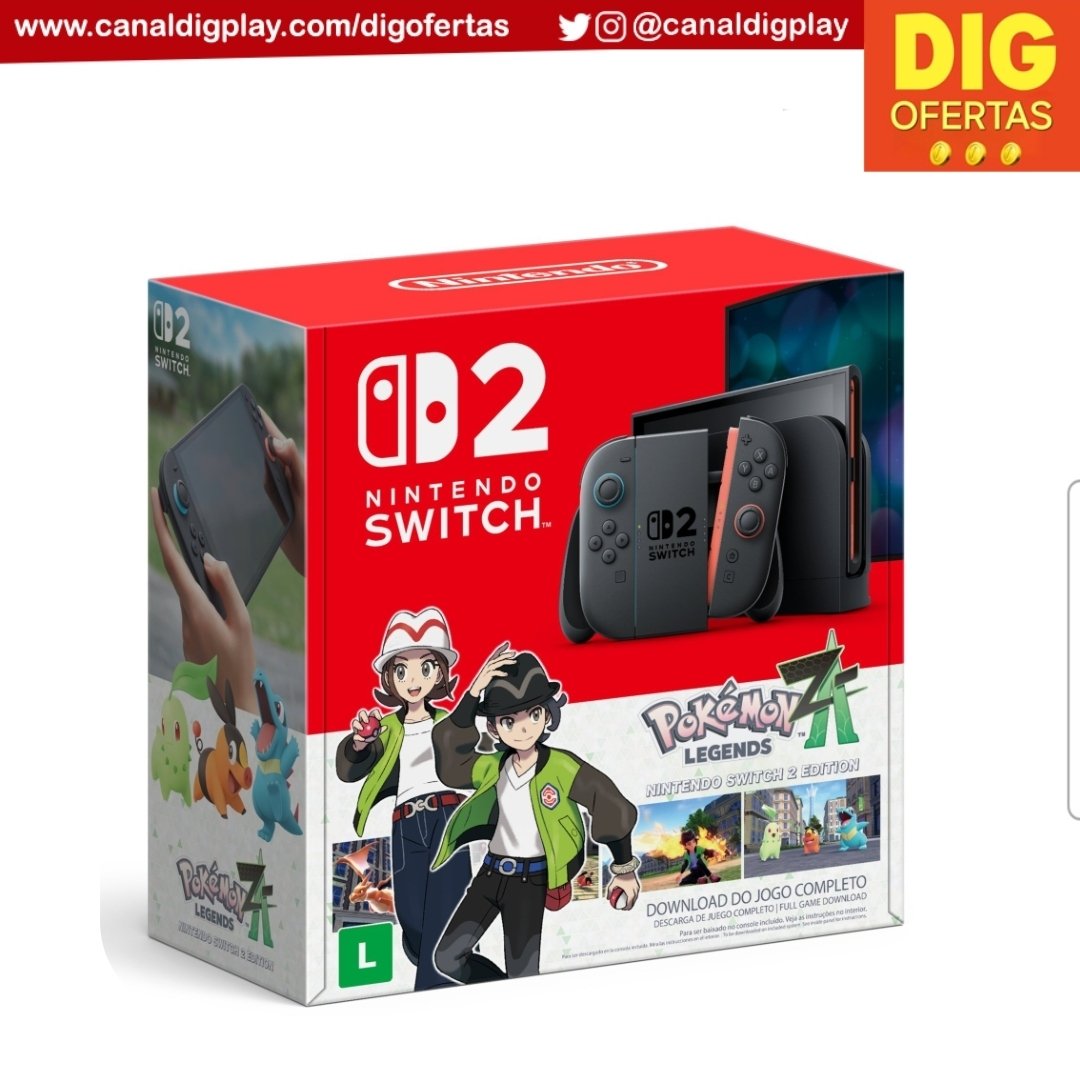 ⚠️ ALERTA PRÉ-VENDA ⚠️

NINTENDO SWITCH 2 PACOTE POKEMON LEGENDS Z-A
- INCLUI jogo digital
- Modelo nacional

💳 Saindo por R$ 4463 no PIX ou 10x de R$ 479
    🚚 Frete Grátis
 
🛒Faça sua compra aqui: amzn.to/46pjtTq