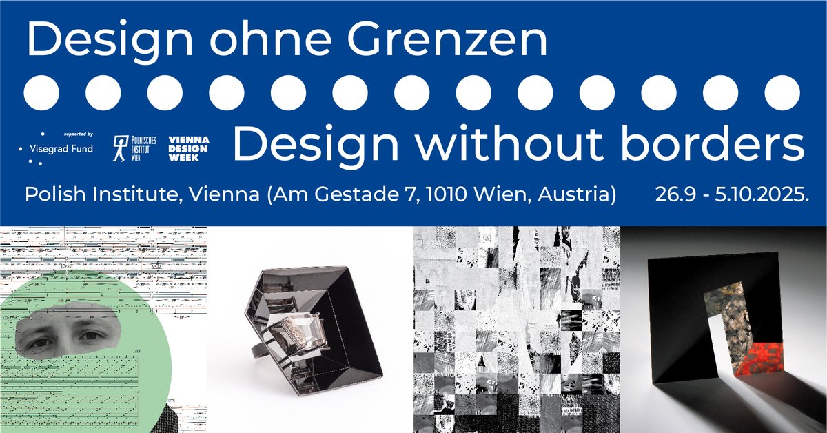 PLInst_Wien's tweet image. #DesignWithoutBorders Ausstellung bei uns im Polnischen Institut Wien:(26.09.–05.10.2025)
Kuratiert von Szilvia Szigeti &amp;amp; Tamás Radnóti. 
Über 50 Textil-&amp;amp; Schmuckkünstler:innen aus vielen Ländern reagieren auf Musik &amp;amp; zeitgenössischen Tanz – Kunst, Klang &amp;amp; Bewegung verschmelzen!