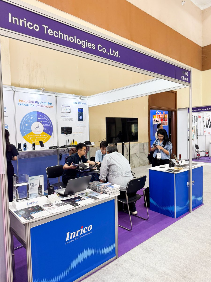 InricoSolutions's tweet photo. 👋Hello Jakarta! Day 1 at Global Sources Electronics 2025 kicked off fantastically! Huge thanks to everyone who visited #Inrico at Booth 1H02 — your energy made it unforgettable.
Curious how industries stay connected & secure? See it live at our booth!
📧ethan@inricosolutions.com https://t.co/hBChBOMMh8