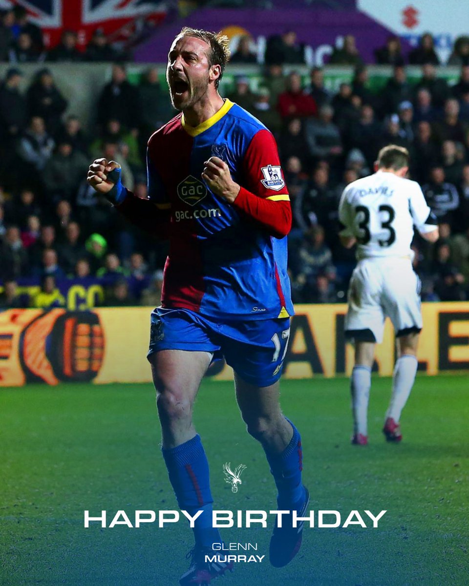 CPFC's tweet photo. Happy 4️⃣2️⃣nd birthday, Glenn Murray 🥳 https://t.co/CeE4PDDKVx