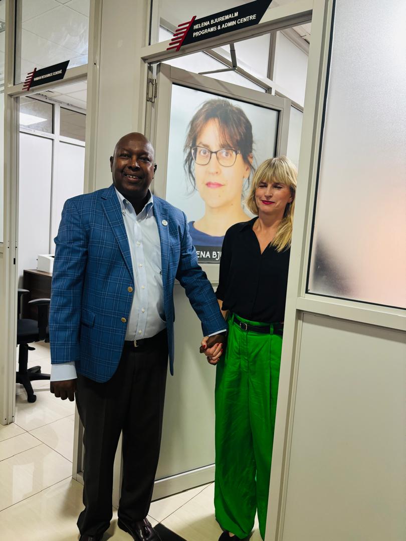 This morning, the Civil Rights Defenders (CRD) delegation led by the new Executive Director, Sofia Walan, Gabrielle Gunneberg, Global Department Director, Mesfin Bekele, Director Africa and Middle East Department and Ruth Apolot, Programs Officer, CRD Uganda paid a courtesy visit