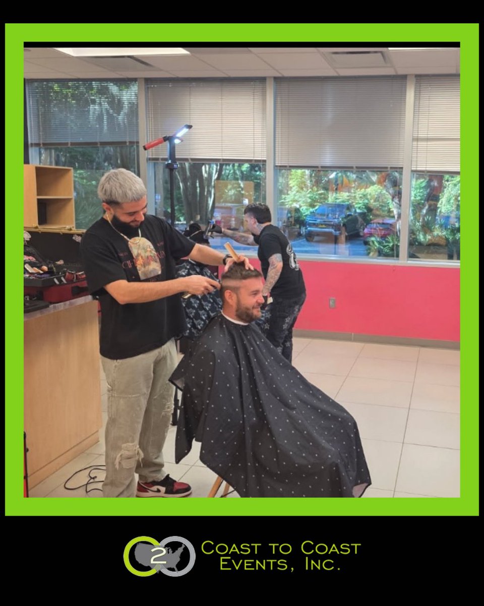 C2CEvents_Inc's tweet image. 💈✂️ Road trip perks = fresh fades! 

Ian got to hit the in-office barbershop during his visit — a little self-care, a big confidence boost, and plenty of good vibes to take on the week. 

#PerksoftheJob #C2CEvents #TogetherWeAchieve #SelfCareAtWork