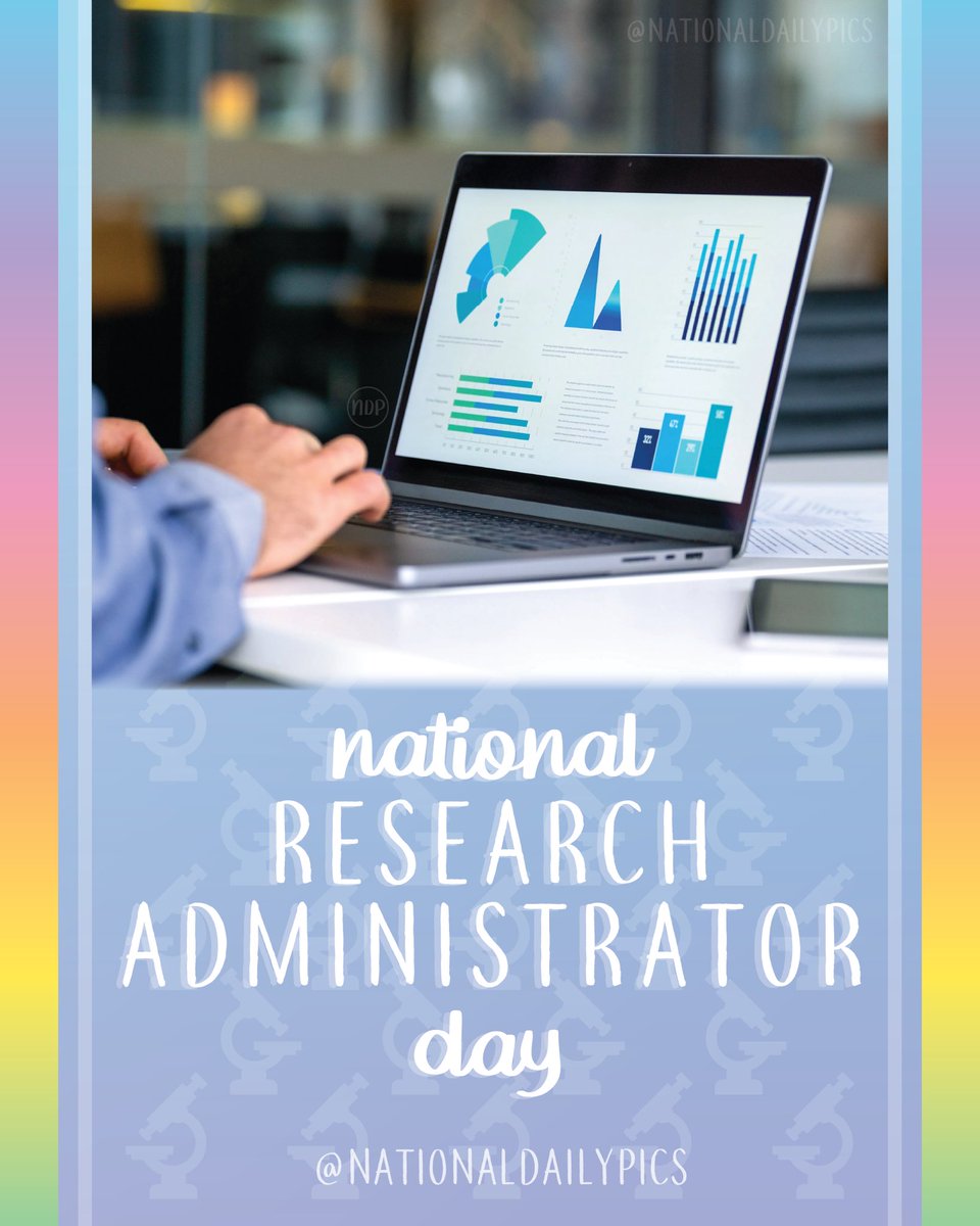 NationalDayPics's tweet image. Happy National Research Administrator Day! 💙

Fun Fact: The National Council of University Research Administrators founded #NationalResearchAdministratorDay in 2015! 

💙💙Follow @NationalDailyPics on instagram for more!💙💙

#ResearchAdministratorDay #NationalDailyPics