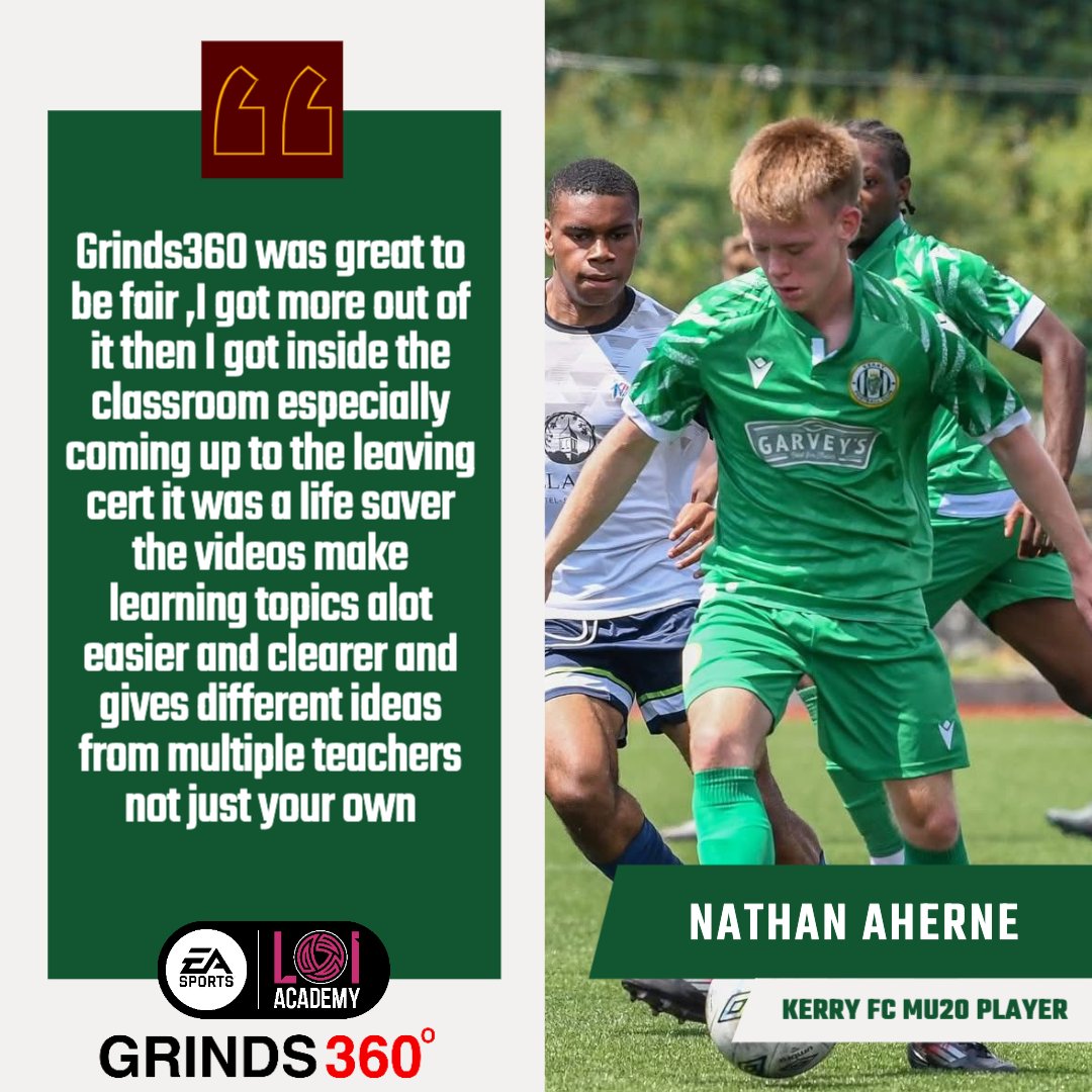 While playing for Kerry FC this season, a large number of our Academy and Senior players sat the Leaving Certificate last June.

With the help of <a href="/grinds360/">Grinds360</a>, our players saw an upturn in their overall results while also being able to concentrate on both their studies and football