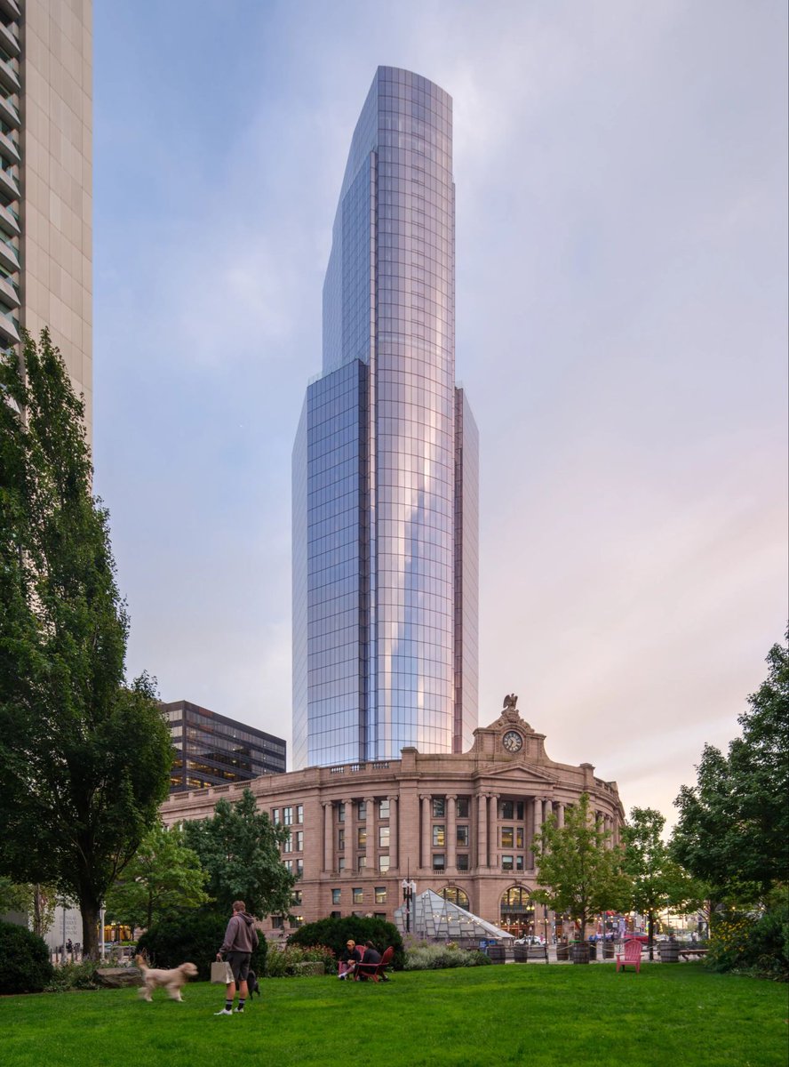 Hines's tweet image. Today, we’re unveiling the now-completed South Station Tower in Boston, a shining example of a true public-private partnership and a new standard for best-in-class live, work and play developments.

While the project is a nod to the historical importance of the South Station…