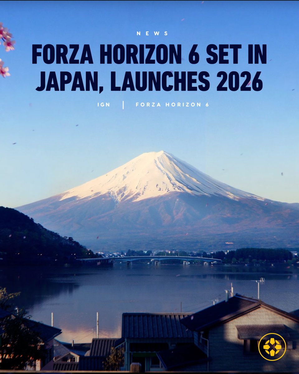 IGN's tweet image. Forza Horizon 6 is officially headed to Japan, coming first to PC and Xbox, before arriving on PlayStation sometime &quot;post-launch.&quot; bit.ly/4mzLpIT