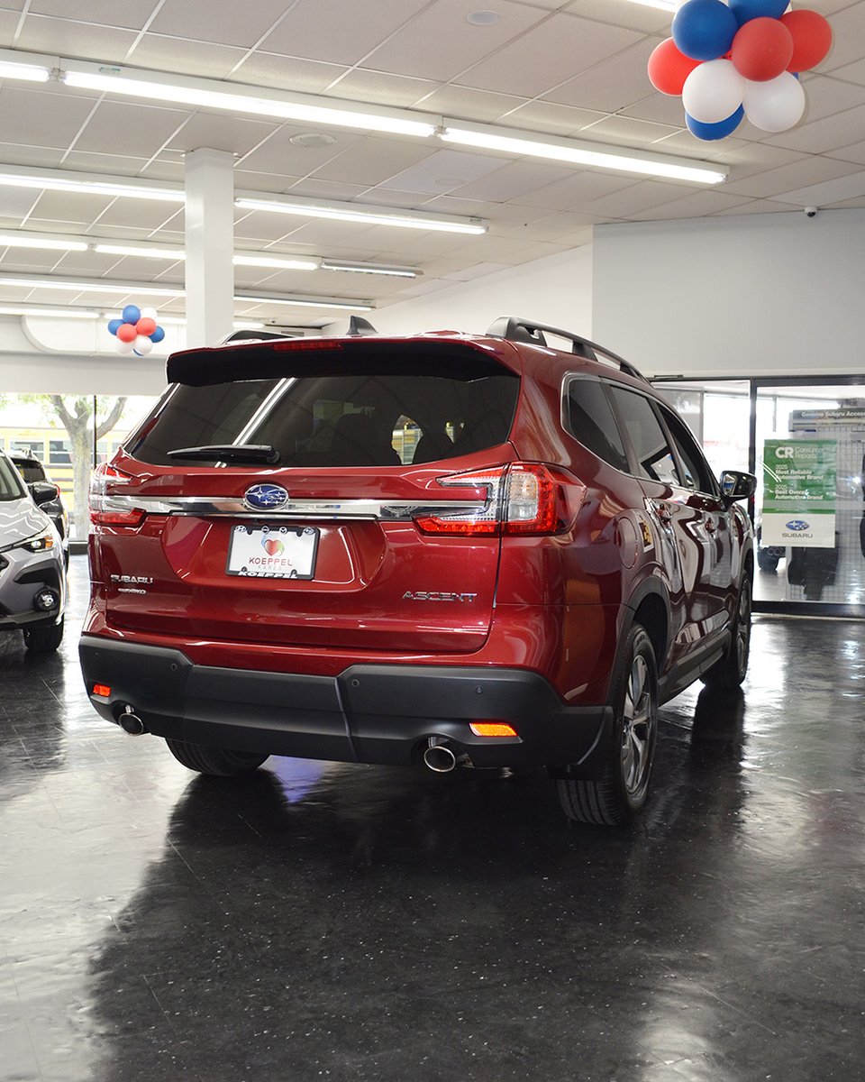 KoeppelSubaru's tweet image. Big adventures call for big space. 🚙✨ The Subaru Ascent is ready with three rows of comfort, advanced safety, and the capability to take your whole crew anywhere. 🌲🏔️ 
*
*
*
#SubaruAscent #AdventureForAll #LoveIsOutThere