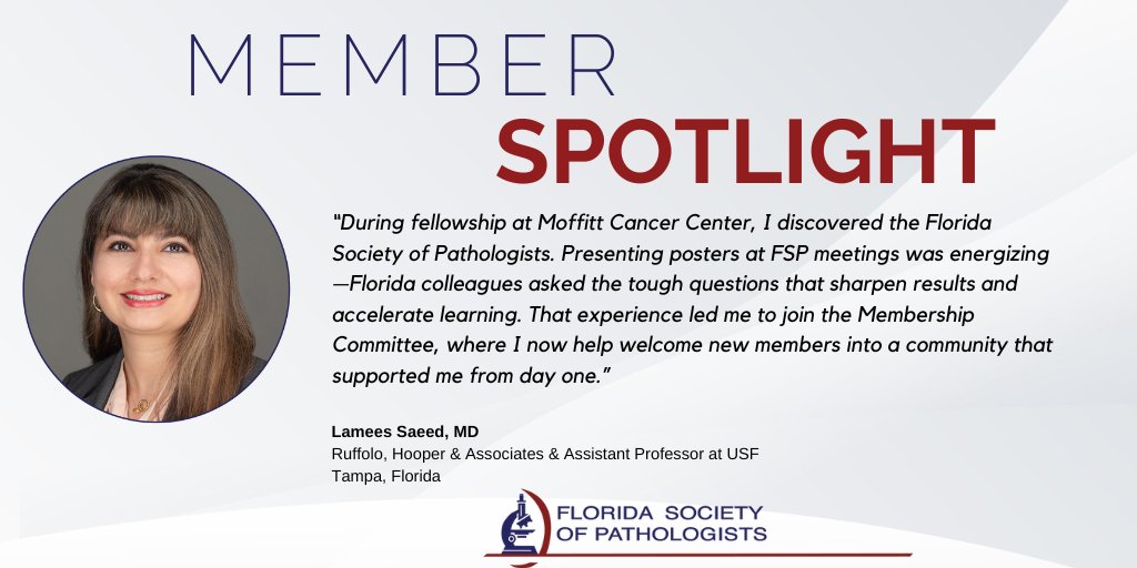 🙌This month’s member spotlight, we are featuring Lamees Saeed, MD  ➡️ To read the complete member profile and to catch up on FSP news and updates, visit flpath.org. As a member of FSP, you could be our next member spotlight of the month!
