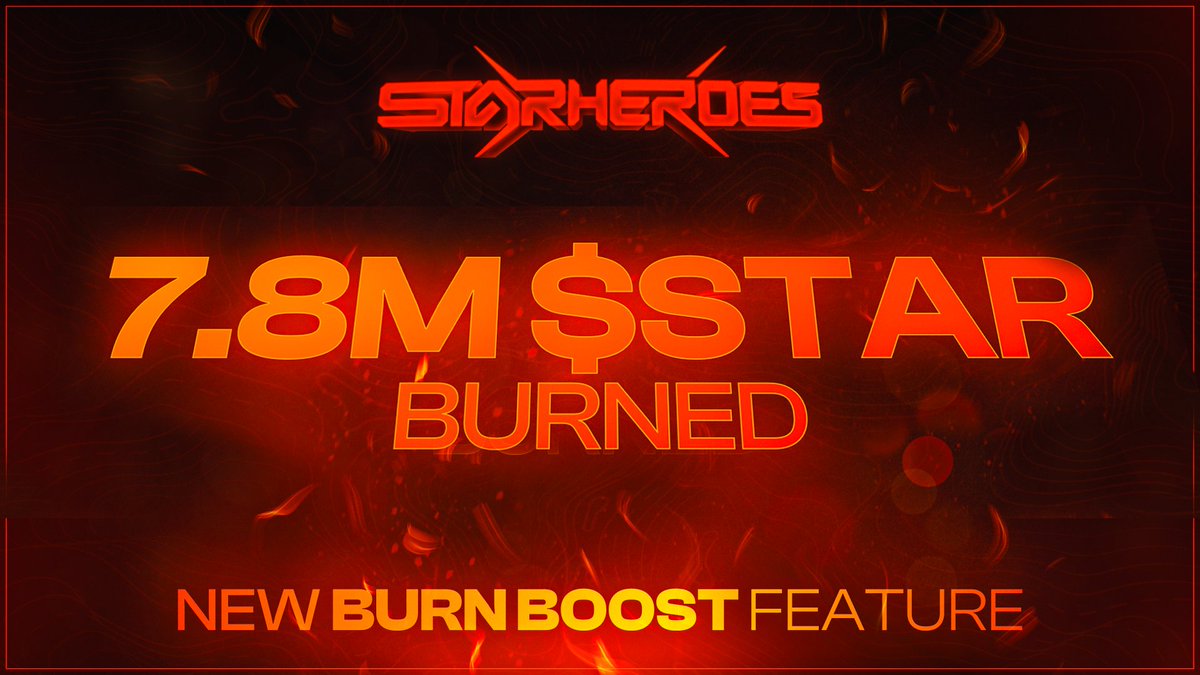 StarHeroes_game's tweet image. Ethereum Launchpool Season 2 is live, now with Burn Boost 🔥
Stakers are earning ~400% annualized rewards on ETH…
…and it just got spicier: $STAR tokens are being burned to supercharge yields even more, bringing supply down and rewards up.
✅ 7.8M $STAR tokens burned and…