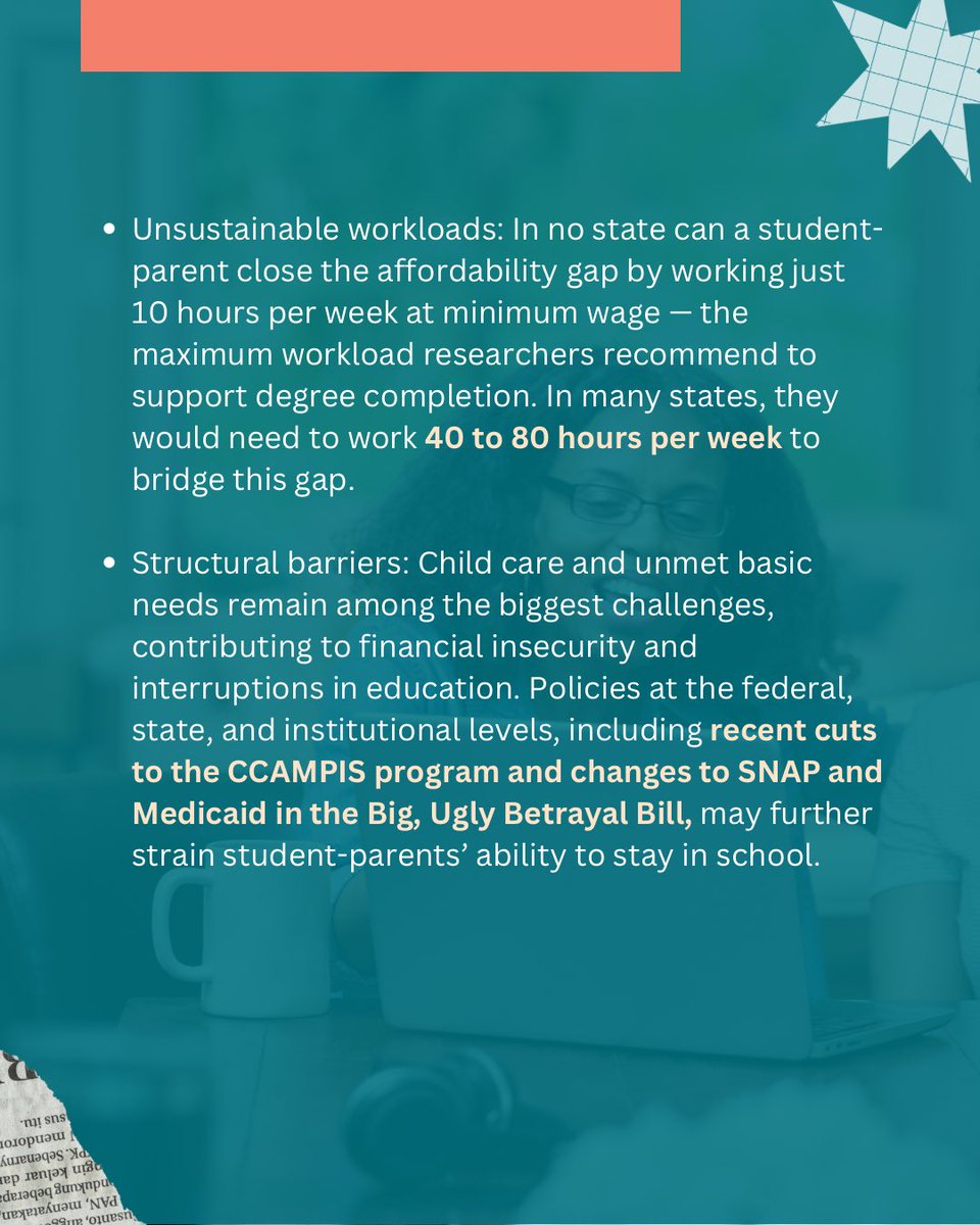 🎓 Did you know?
Nearly 1 in 5 college students is a parent — and cuts to SNAP, Medicaid, &amp; CCAMPIS put them further behind, facing $13k+ more in yearly costs.
EdTrust’s new brief + dashboard shows how to close the gap.
 Support parents. Strengthen #highered.