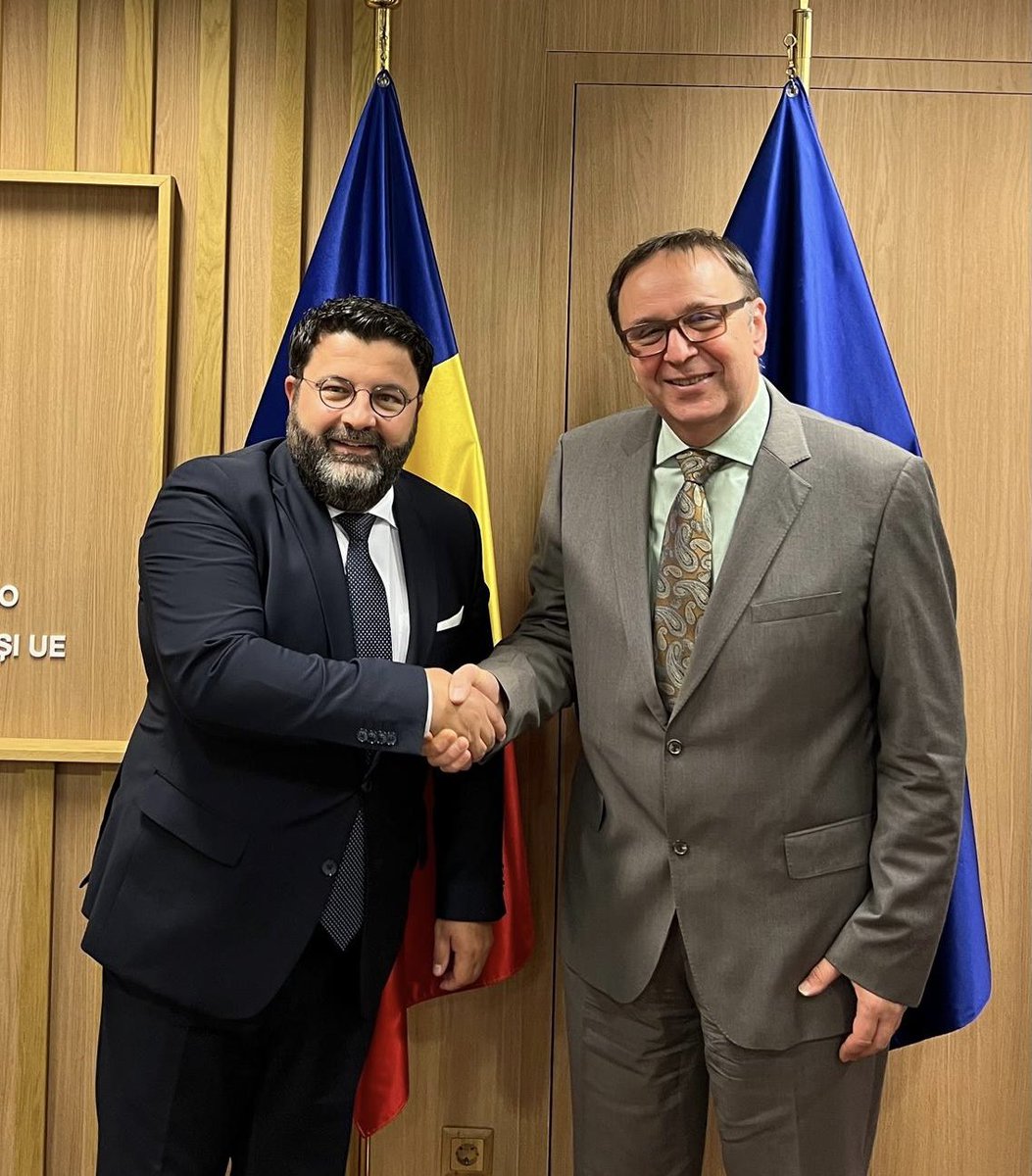 Good exchange today with Serbian Ambassador Branimir Filipović <a href="/SRBatNATO/">Serbia at NATO</a> on developments in the Western Balkans. Romania is among the top contributors to both <a href="/NATO/">NATO</a>’s KFOR and the EU’s ALTHEA operations — because we value regional stability and security.