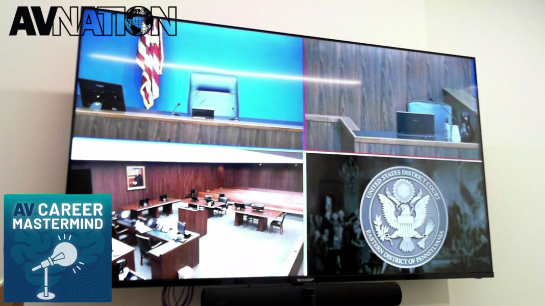AVNationTV's tweet image. What does #AV look like inside a federal courtroom? 👨‍⚖️🎙️

On Episode 26 of #AVCareerMastermind, host @Jweaver319 talks with Michael Corkery about managing #AV in the judiciary, team building, funding, and the future of #CourtroomTech.

Listen now 👉 avnation.tv/podcast/judgin…