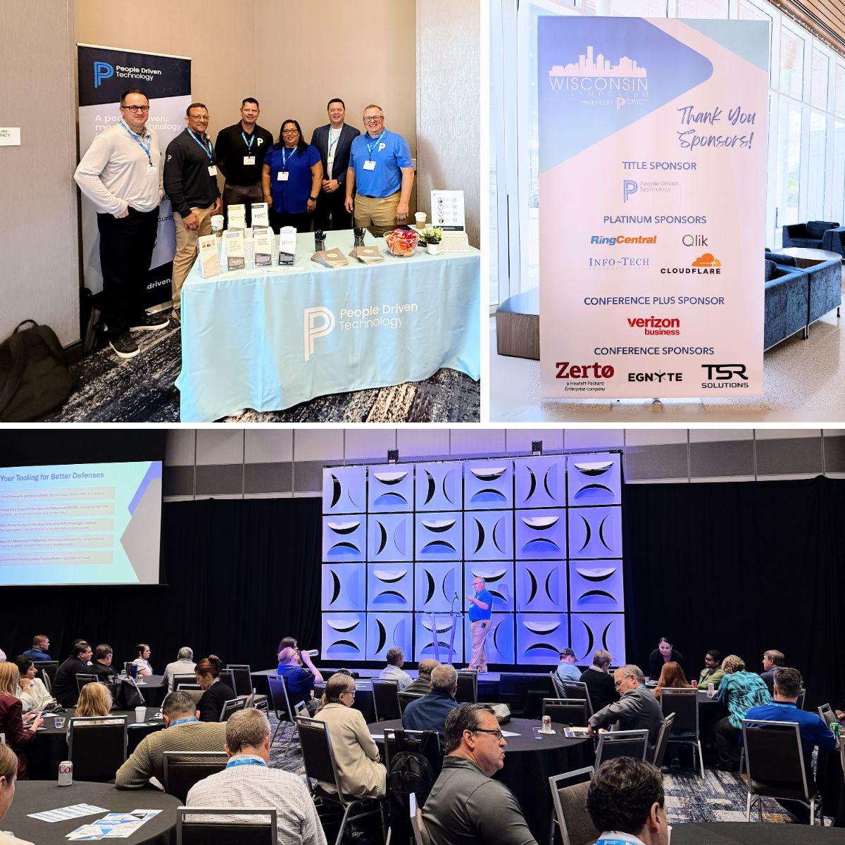 PDTechnology's tweet image. We had an incredible time at the Wisconsin IT Symposium, the region’s top conference for tech leaders. Our team had the opportunity to talk with CIO&apos;s, CISO&apos;s, and IT executives all about today&apos;s most pressing technology challenges and innovations.