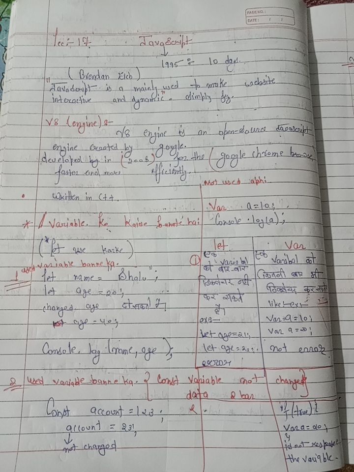 Snycoder_x's tweet image. Day 17 – Web Dev Journey 🚀
⚡ JavaScript basics done!
🔹 var, let, const
🔹 Data Types 🔢
🔹 Mutable & Immutable 🔄
Thanks Bhaiya Baap Series 🙌
One step closer to full-stack dev 💻✨
#JavaScript #CodingJourney #WebDevelopment