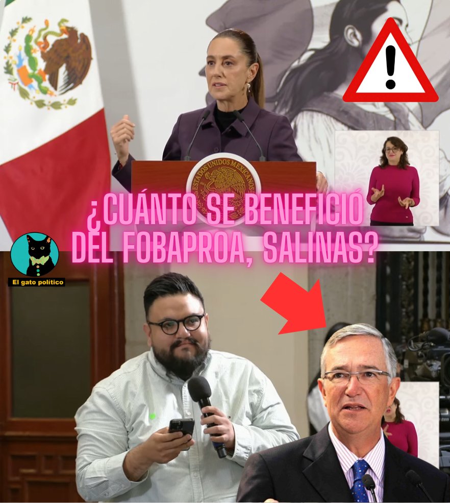 🔴🔴¡Tómala!
La presidenta no se calla nada y le contesta a Salinas Pliego por amenazarla con demandarla en EE.UU. Literal le dijo toda su usurera vida:

"¿Por qué me va a demandar en EE.UU.? [...] Les voy dejar una tarea, ¿Por qué no se investiga cómo compró la televisora?
