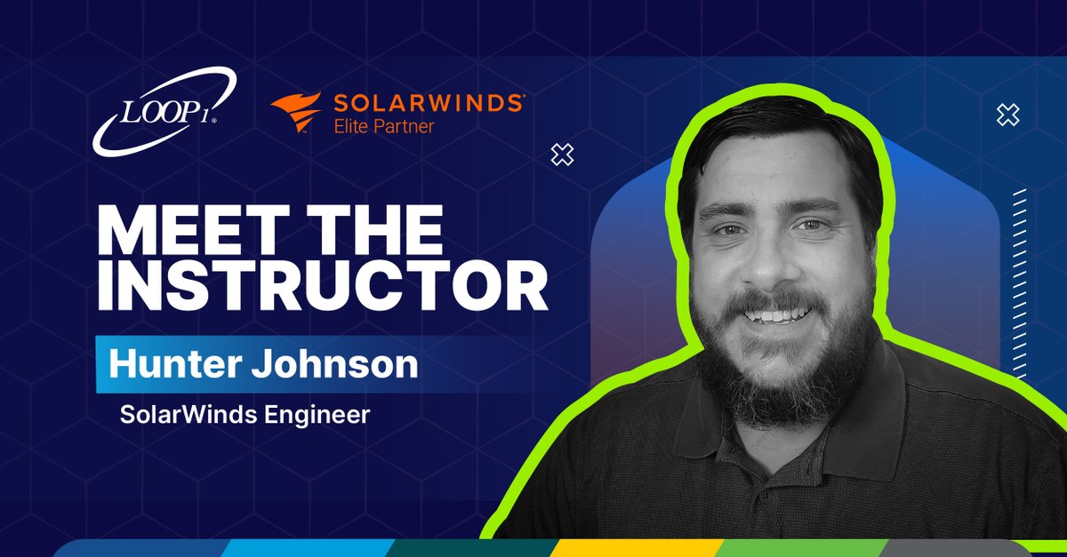 Loop1Global's tweet image. With 11 years at SolarWinds and a decade in IT, he&apos;s an expert SolarWinds Engineer and our go-to guy for all things #Monitoring. He holds multiple #SCP certifications in SAM, NPM, and NTA, and specializes in helping clients master the SolarWinds Platform.

#Loop1