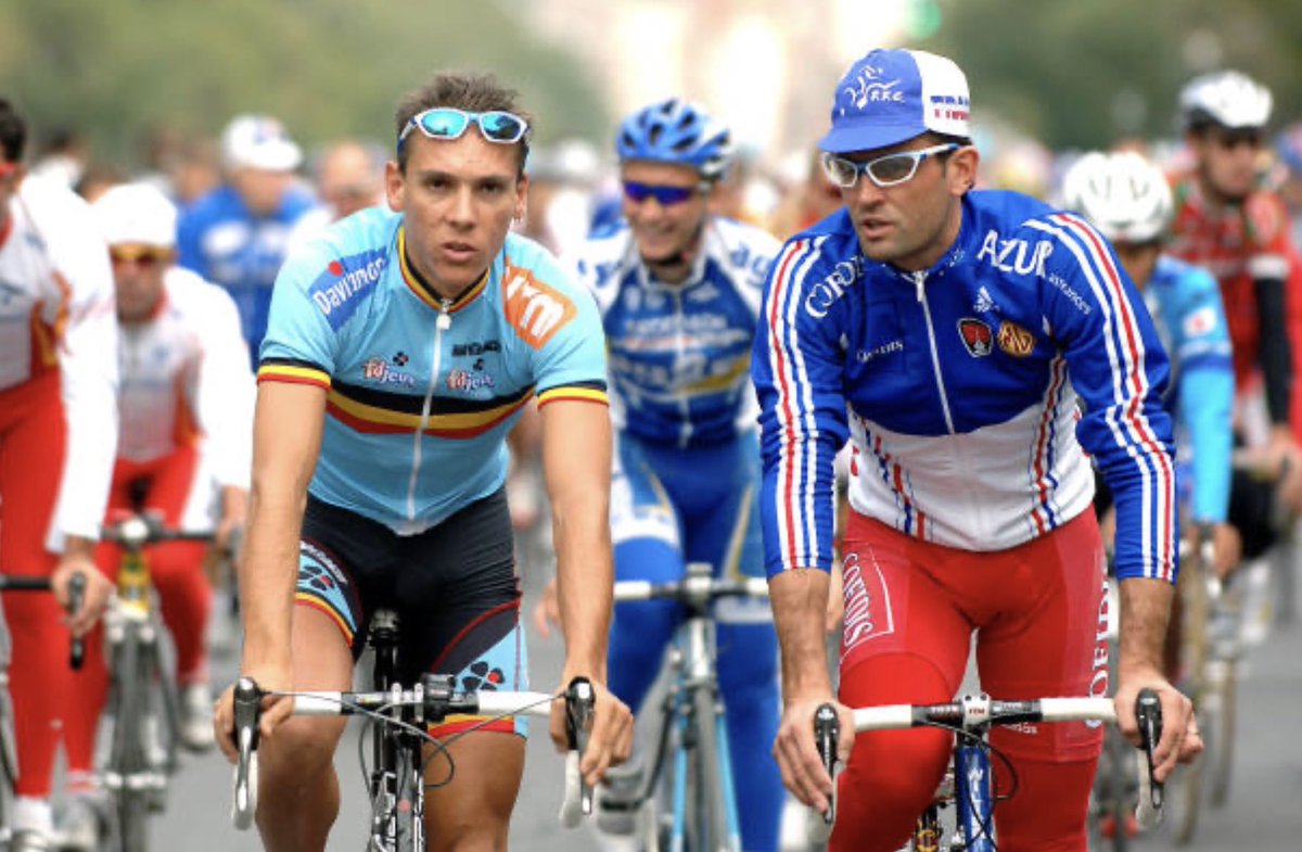 20 years ago… having some fun in Madrid 🌈 with <a href="/PhilippeGilbert/">Philippe Gilbert</a> .. #Boonen #Madrid2005 #Kigali2025