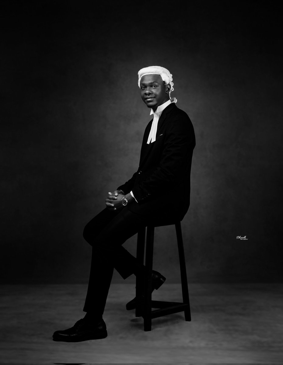 Haqqmutairu's tweet photo. Called to the bar today.
Now licensed to practice as a Barrister and Solicitor of the Supreme Court of Nigeria. ✨️ 
Officially A. B Mutairu ESQ. https://t.co/Kwpxd5yLb0