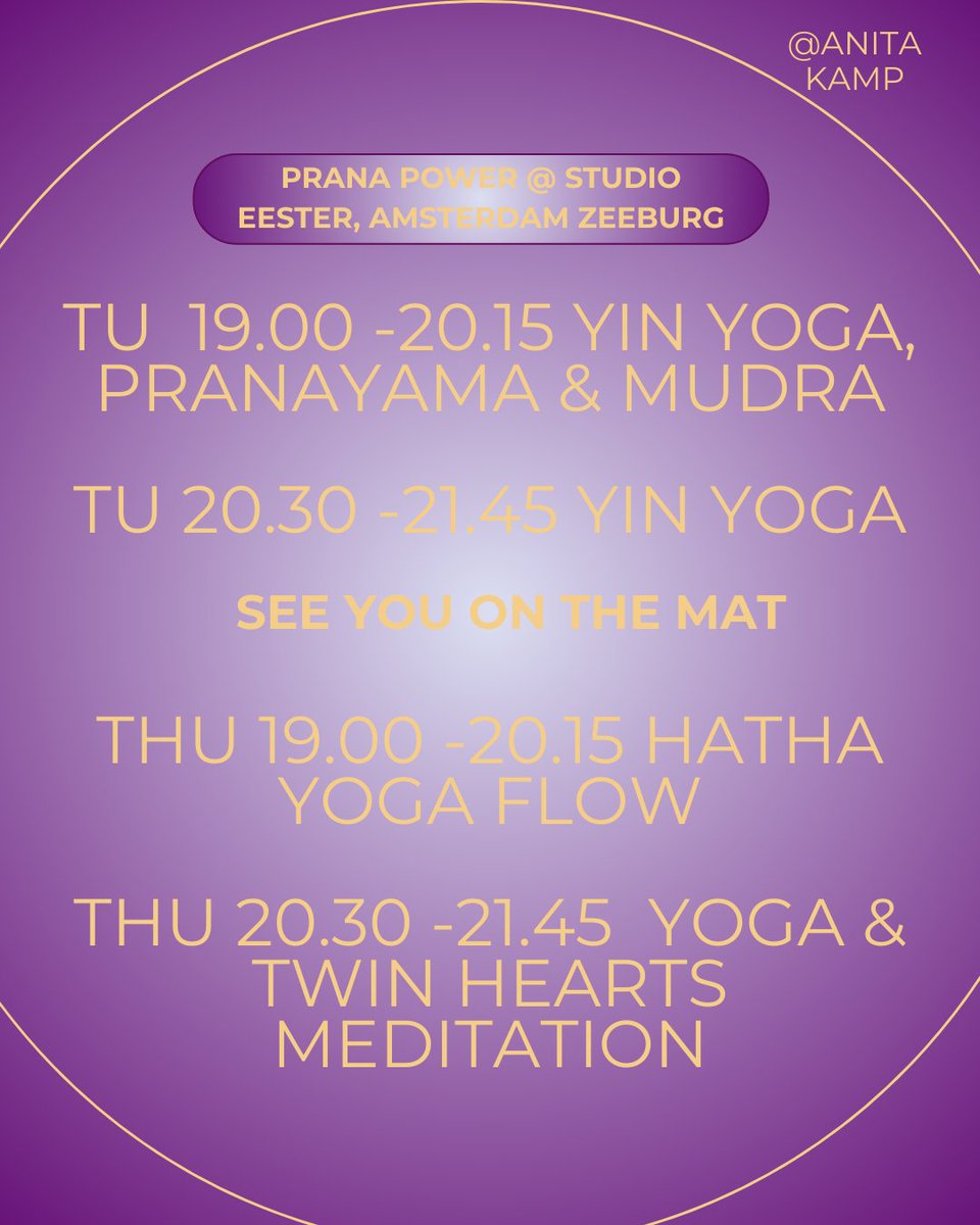 anitakampdevos's tweet photo. Elke dinsdag- en donderdagavond geef ik Yoga lessen bij de Eester in Amsterdam Zeeburg. 

Reserveer je plek nu via de website van https://t.co/eQtybgNYIy. 

#Ontspanning #YogaAdemhaling #YogaBalans  #levensenergie #RustInJezelf #pranapower #innerbalance #iamenergy https://t.co/f5lMkc7o2F
