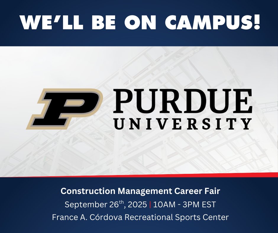 leobuild's tweet image. Hey Purdue! We’re excited to be back on campus for the Construcion Management Career Fair on September 26th! Stop by our booth to learn about the exciting internship and full-time opportunities at Leopardo. 

#CareersinConstruction #BuildingwithPurpose