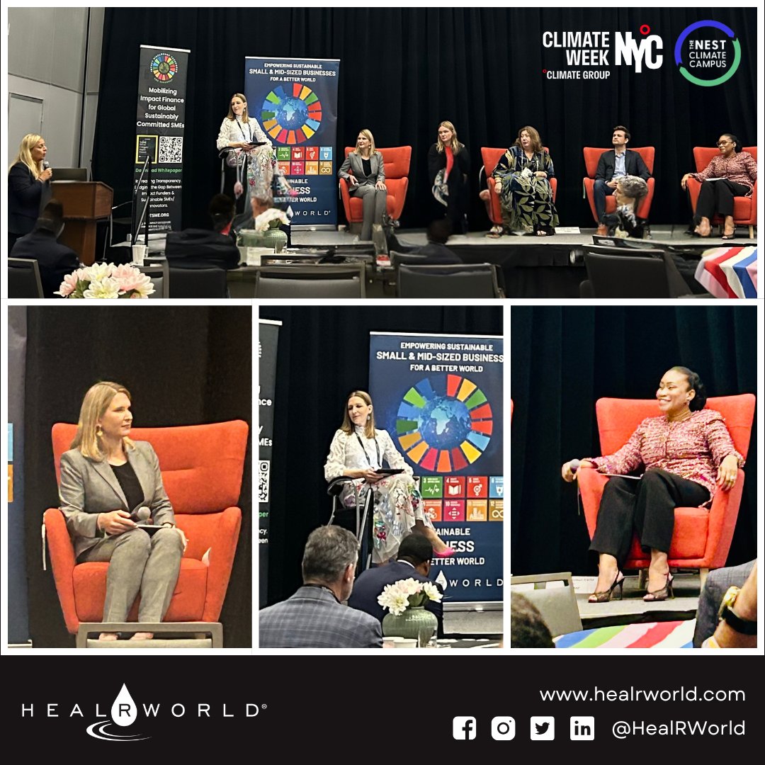 Michele Bongiovanni, CEO/Founder <a href="/HealRWorld/">HealRWorld</a>, kicked off panel “Unlocking Sustainable Finance for SMEs: Real-World Solutions for Scalable Impact” with Ramatoulaye Diallo N'Diaye, GGWOA &amp; moderator Lindsey Hall. 🌍✨

#Sustainability #ImpactInvesting #SMEs #FinanceForGood
