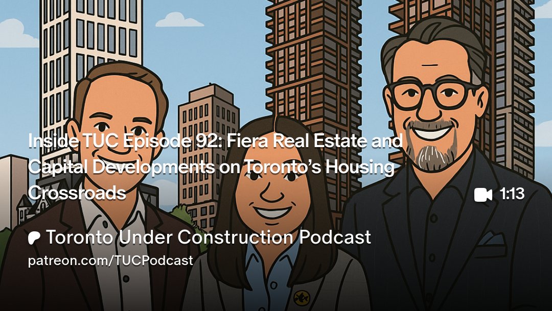 New @patreon post on TUC Episode 92. Have a read and have a listen. 

"Toronto's Housing Crossroads" with Fiera Real Estate &amp; Capital Developments

#Podcast #ToRE 

patreon.com/posts/inside-t…