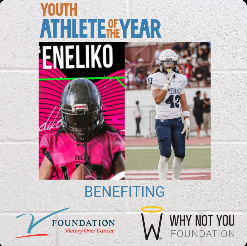 Aloha! I’m Eneliko from Nānākuli, JV football player at KSK, former Kapolei Ducks athlete.I’m honored to be a semi-finalist in Youth Athlete of the Year competition&amp;raise funds for a great cause.Please support me by voting at 🔗in bio <a href="/RobDeMelloKHON/">Rob DeMello</a> <a href="/ESPNHonolulu/">ESPN Honolulu</a> <a href="/HawaiiHuddle/">Hawai'i Huddle</a>