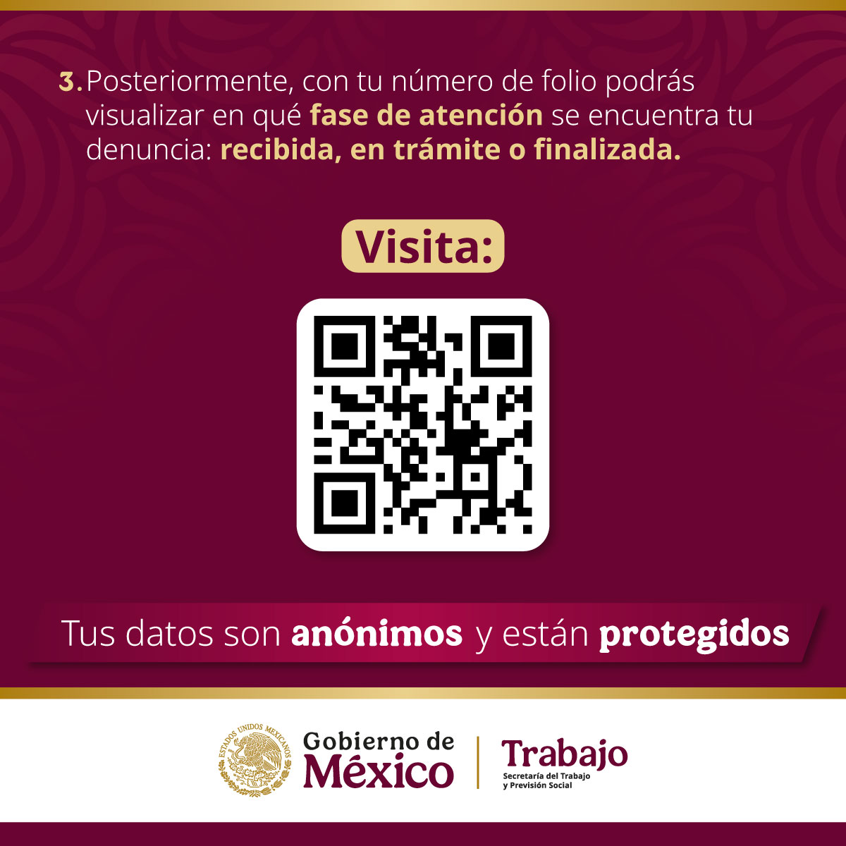 ¿Conoces el #SIQAL?

Es la plataforma de la <a href="/STPS_mx/">STPS México</a> diseñada para que puedas denunciar de forma rápida y segura cualquier accidente laboral o violación a tus #DerechosLaborales. 👷🏾‍♀️👷🏾‍♂️

💻 Puedes ingresar aquí: siqal.stps.gob.mx