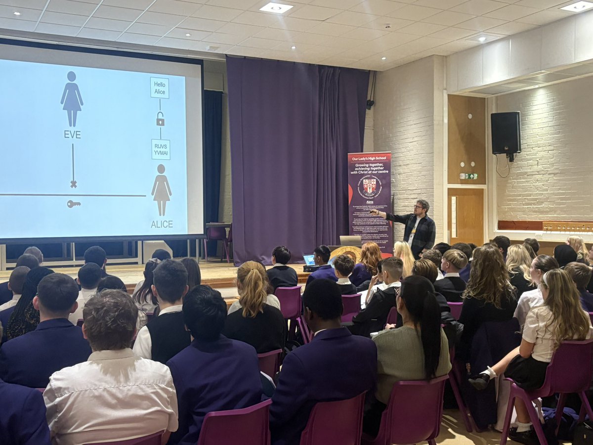 OLHSMathematics's tweet image. As part of #MathsWeekScotland, S2 pupils participated in a workshop on Cryptography from @UniStrathclyde!