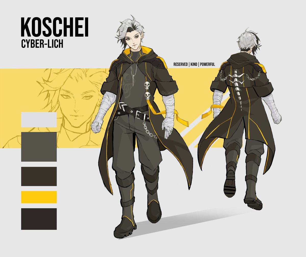 Design commission for <a href="/KoscheiVA/">Chei 🪡🥚| Cyber-Lich</a> 🪡 
Thank you for working with me!
#VGenComm