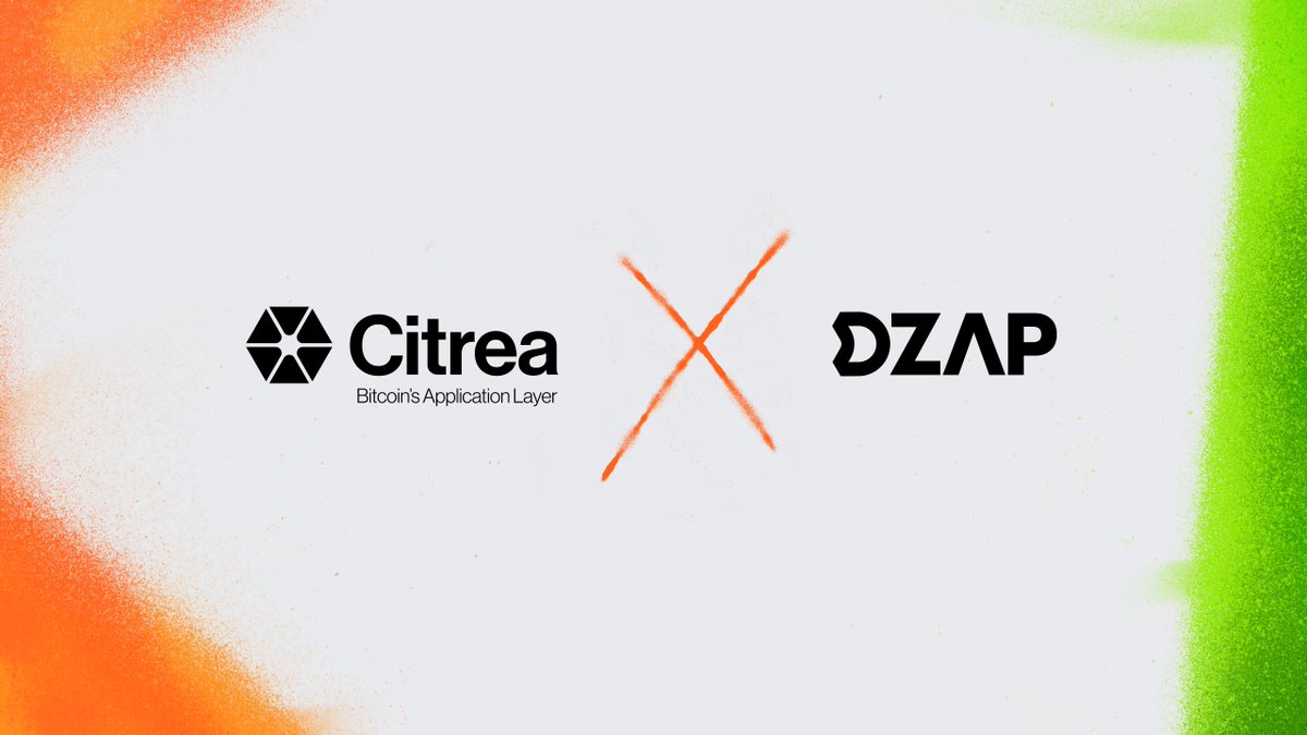 citrea_xyz's tweet image. Introducing DZap on Citrea Testnet 🍊

@dzap_io is the AI-powered execution layer that unifies DeFi liquidity across 150+ protocols and 80+ chains, turning multi-step strategies into a single atomic transaction.

Coming to the Unfreeze ₿apps campaign soon 🤝