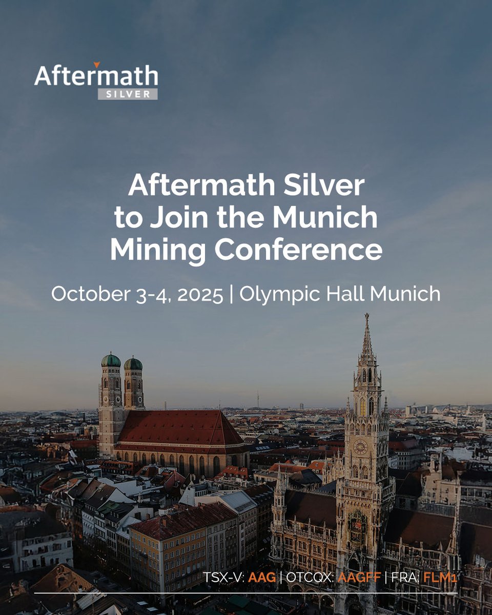 As one of 109 participating companies, we will be attending the Munich Mining Conference on October 3–4, 2025, at the Olympic Hall Munich.

Register now for a FREE entrance ticket: asmbly.link/eu2Y324

🇨🇦 #TSXV: $AAG $AAG.V | 🇺🇸 #OTCQX: $AAGFF | 🇩🇪 #FRA: #FLM1