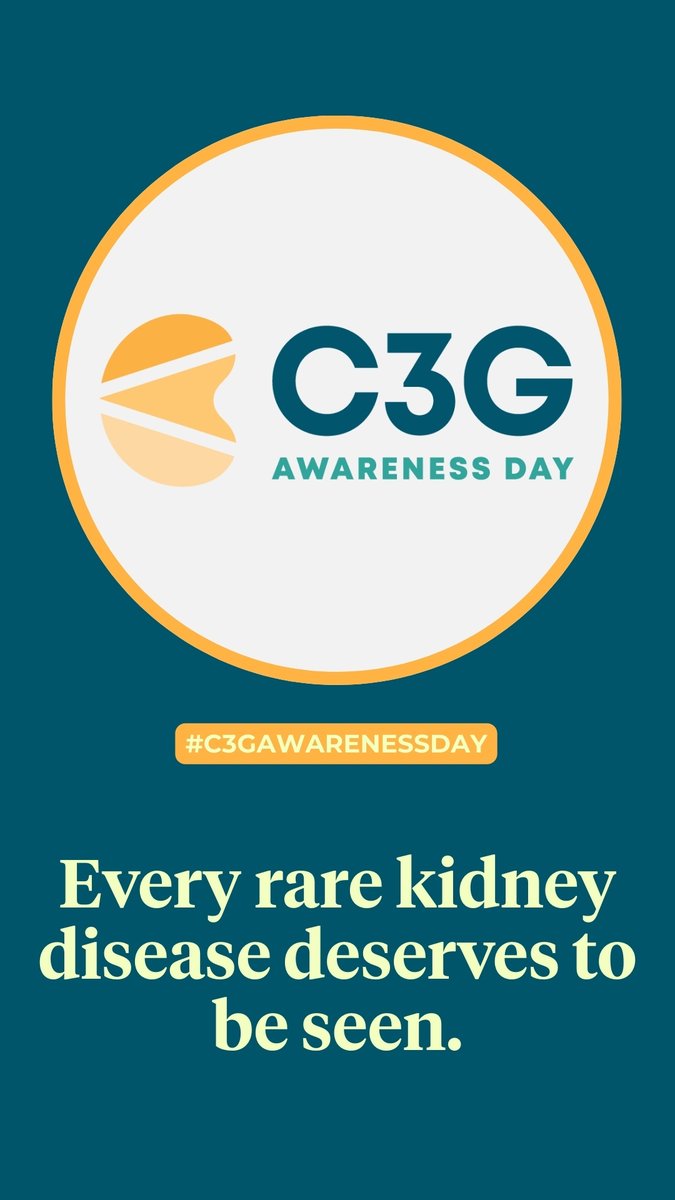 nephcure's tweet image. Today is C3G Awareness Day!
C3G affects just 2–3 per million people, but no one faces it alone. Together we can raise awareness, accelerate research, and support patients + families.
We are #RareTogether 💚
🔗 nephcure.org/c3g-awareness-…