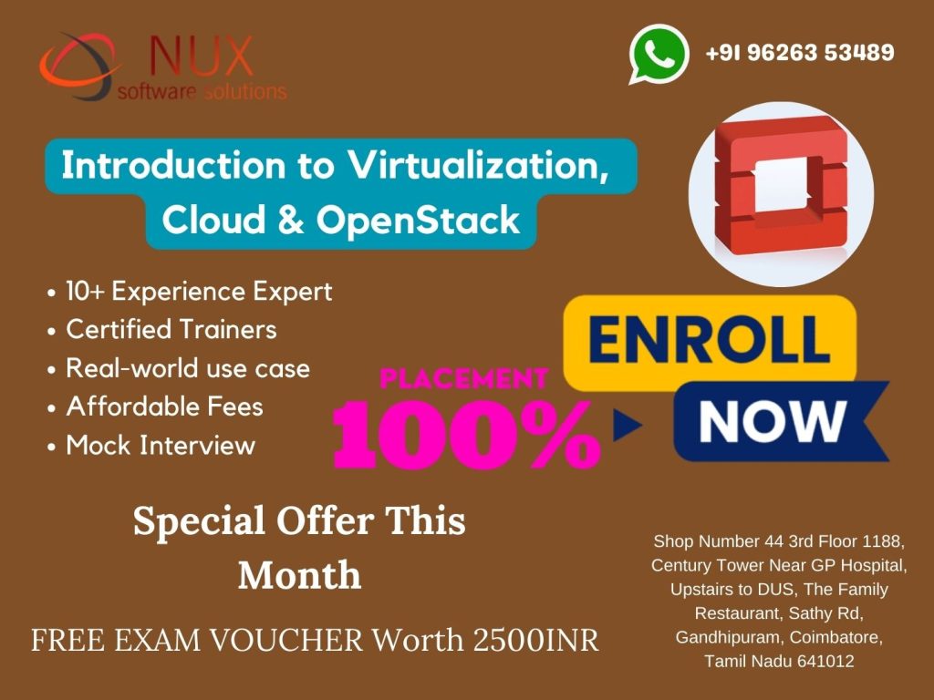 NuxSoftware's tweet image. ☁️💻 Beginner-friendly OpenStack &amp;amp; Cloud Computing course in Coimbatore! Learn virtualization, OpenStack basics &amp;amp; cloud infrastructure. Start your cloud career today!

#OpenStack #CloudComputing #LinuxAdmins #DevOps