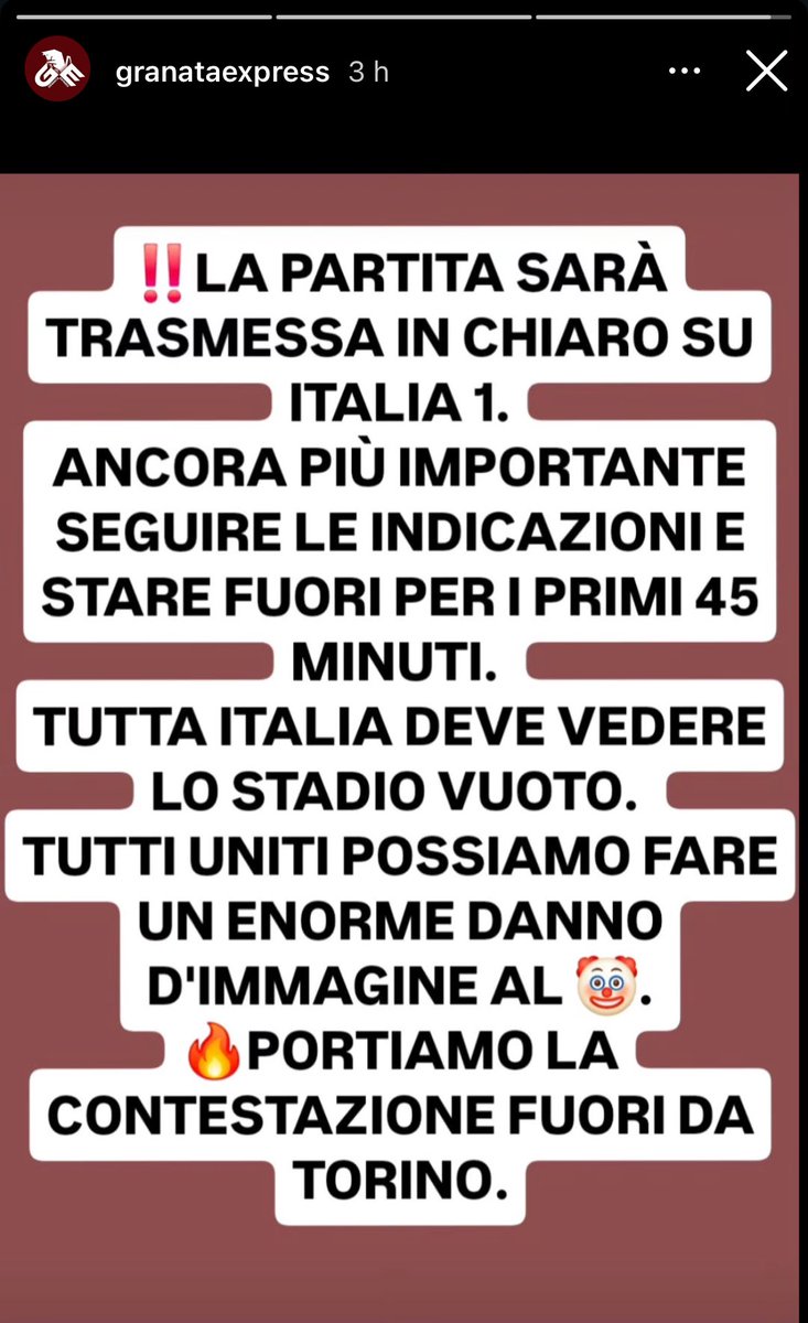 SOTTOSCRIVO TUTTO <a href="/granataexpress/">granataexpress</a> 

#CAIROVATTENE VENDI IL #TORINO