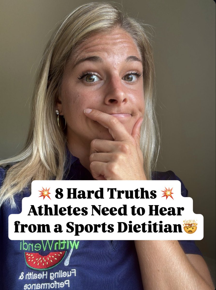 NWWCoaching's tweet photo. 💥 8 hard truths athletes (and most people) need to hear from a sports dietitian 🤯

A thread 🧵 👇🏽

Join the convo + drop your thoughts—we’re here for real talk 💡 https://t.co/yrrxCKStTA