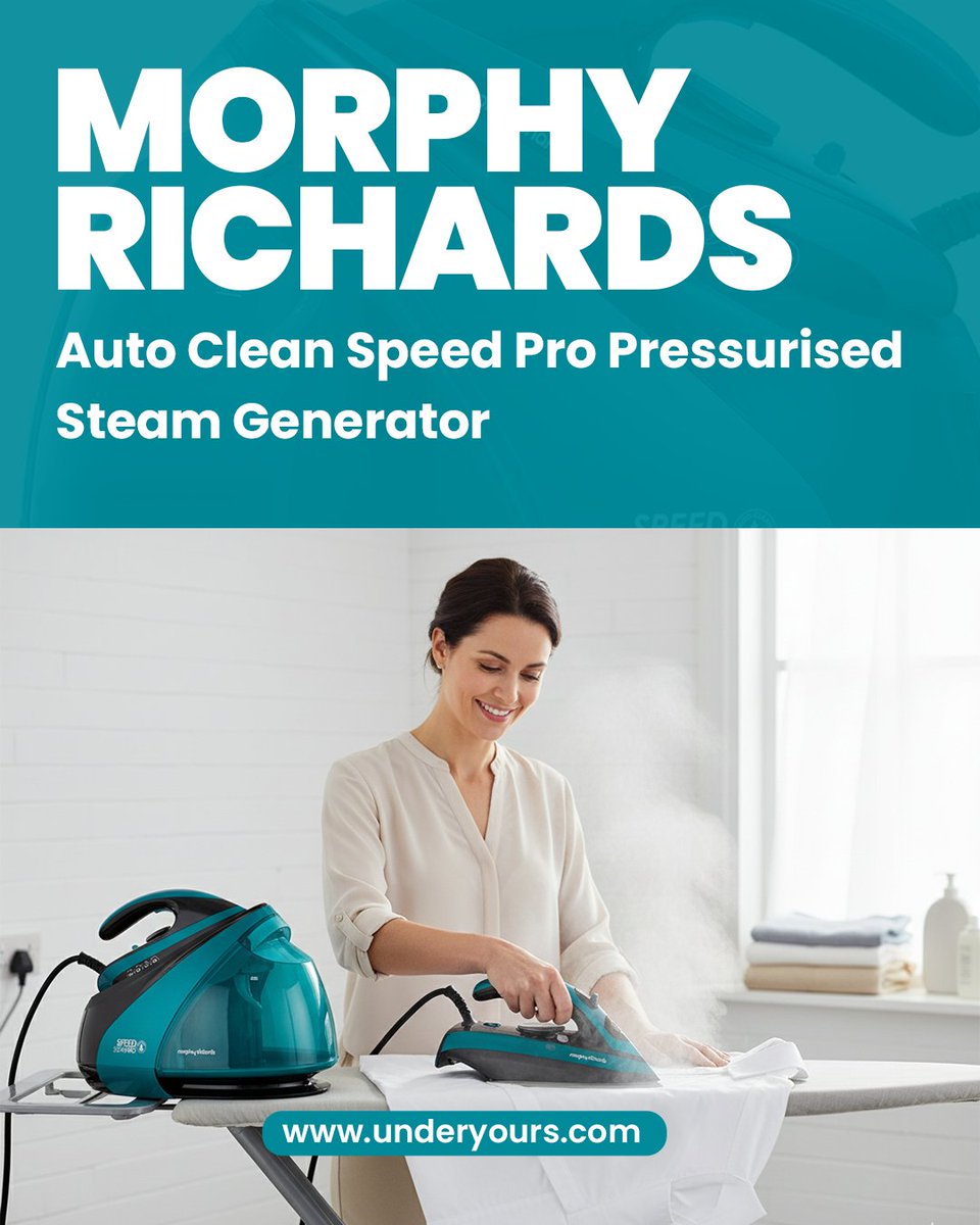 underyours__'s tweet image. ✨ Power through wrinkles in seconds with the Morphy Richards 332101 Auto Clean Speed Pro Steam Generator!

👉 Upgrade your ironing game today at underyours.com 🖤💙

#MorphyRichards #SteamGeneratorIron #AutoCleanIron #ProIroning #WrinkleFreeStyle #HomeAppliances