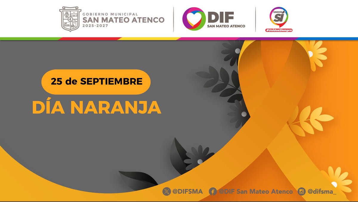 #25DeCadaMes|| En el #DíaNaranja, alzamos la voz por un mundo libre de violencia contra mujeres y niñas. 
Cada paso cuenta, cada día importa.  #NiUnaMenos
#UnidosConAmor 🧡